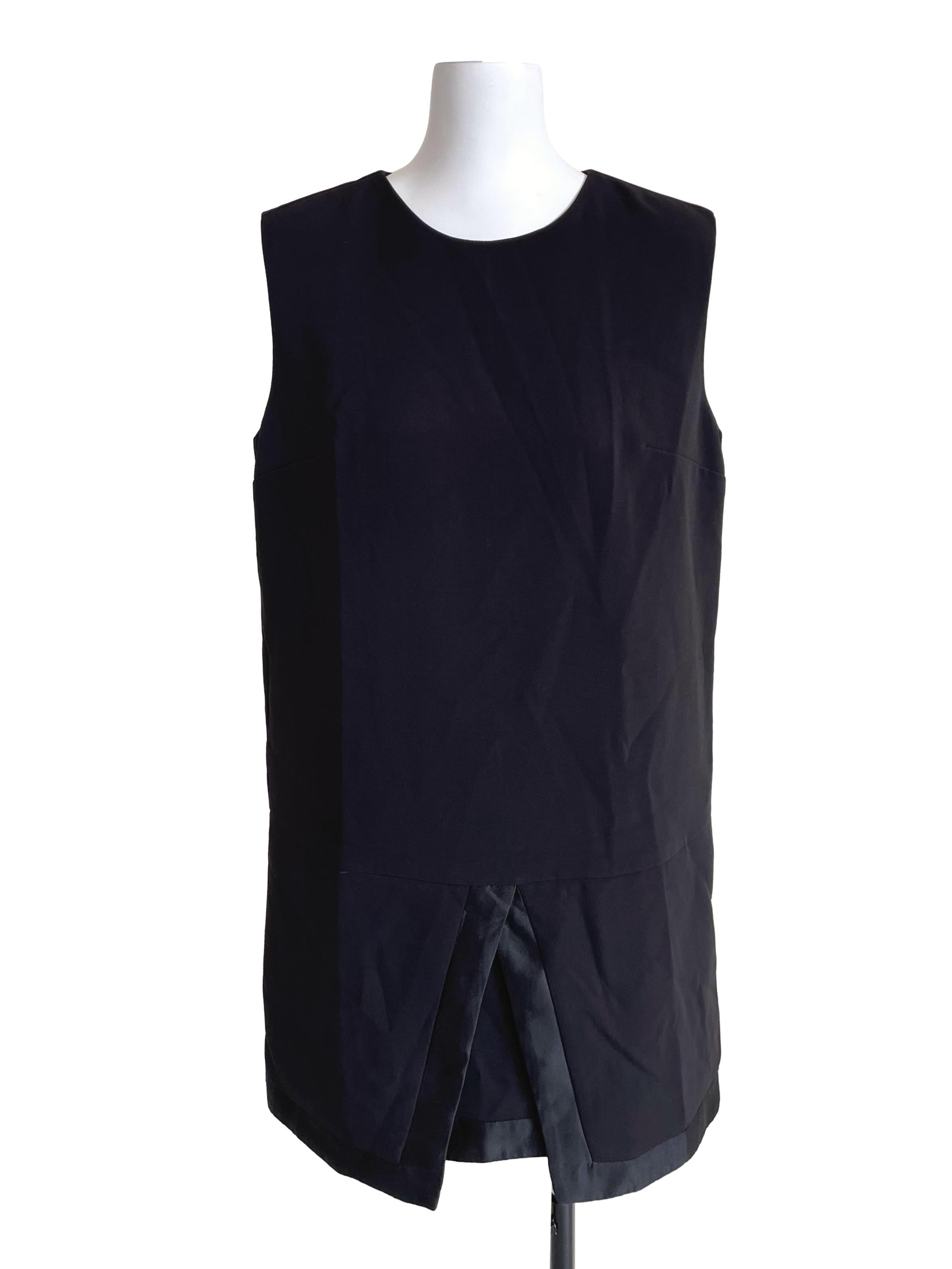 Black Slit A-Line Dress