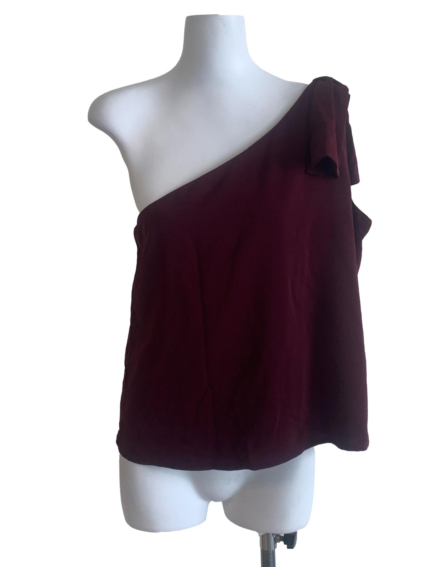 Boysenberry Purple Asymmetric Neck Top