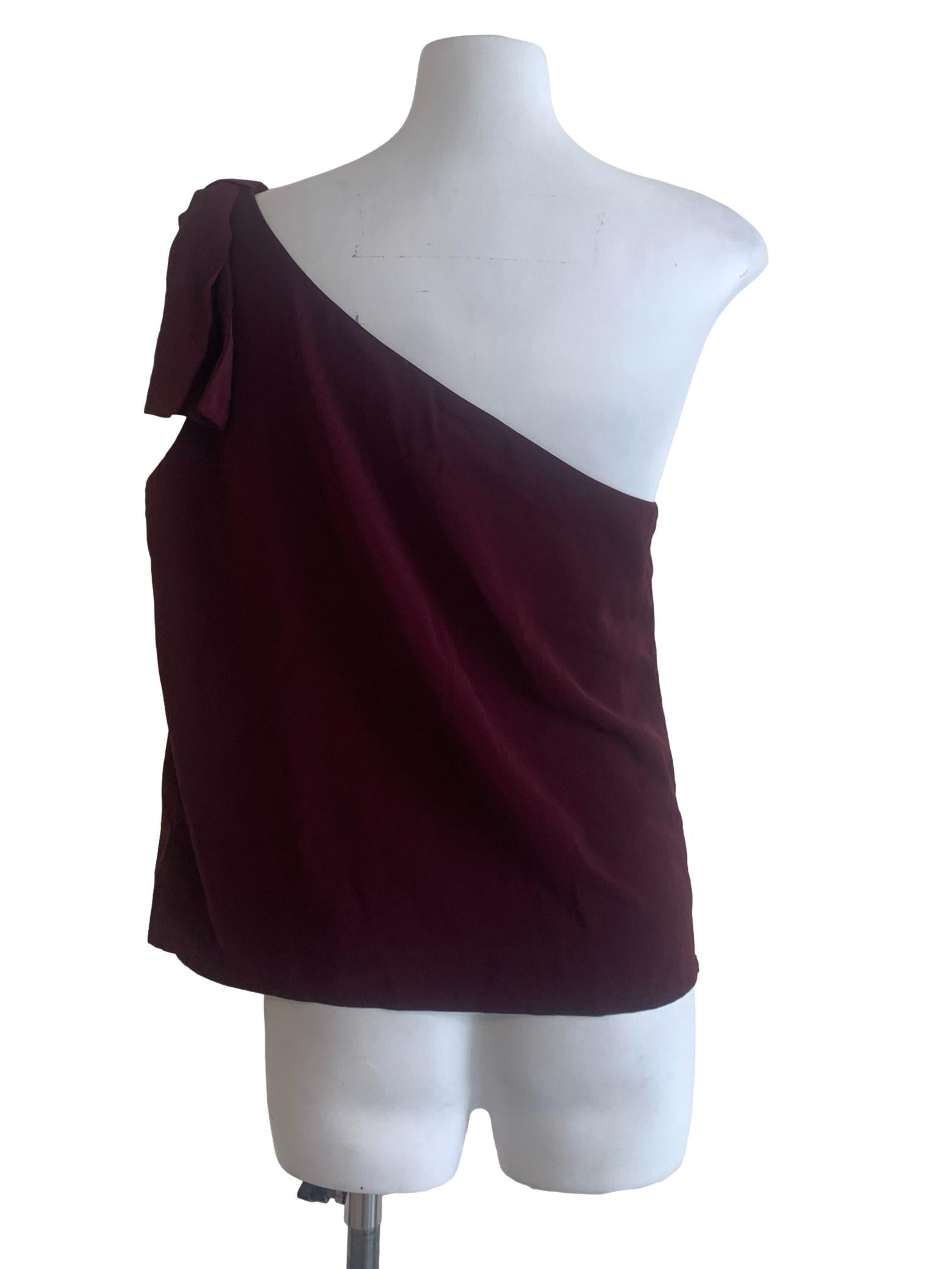 Boysenberry Purple Asymmetric Neck Top