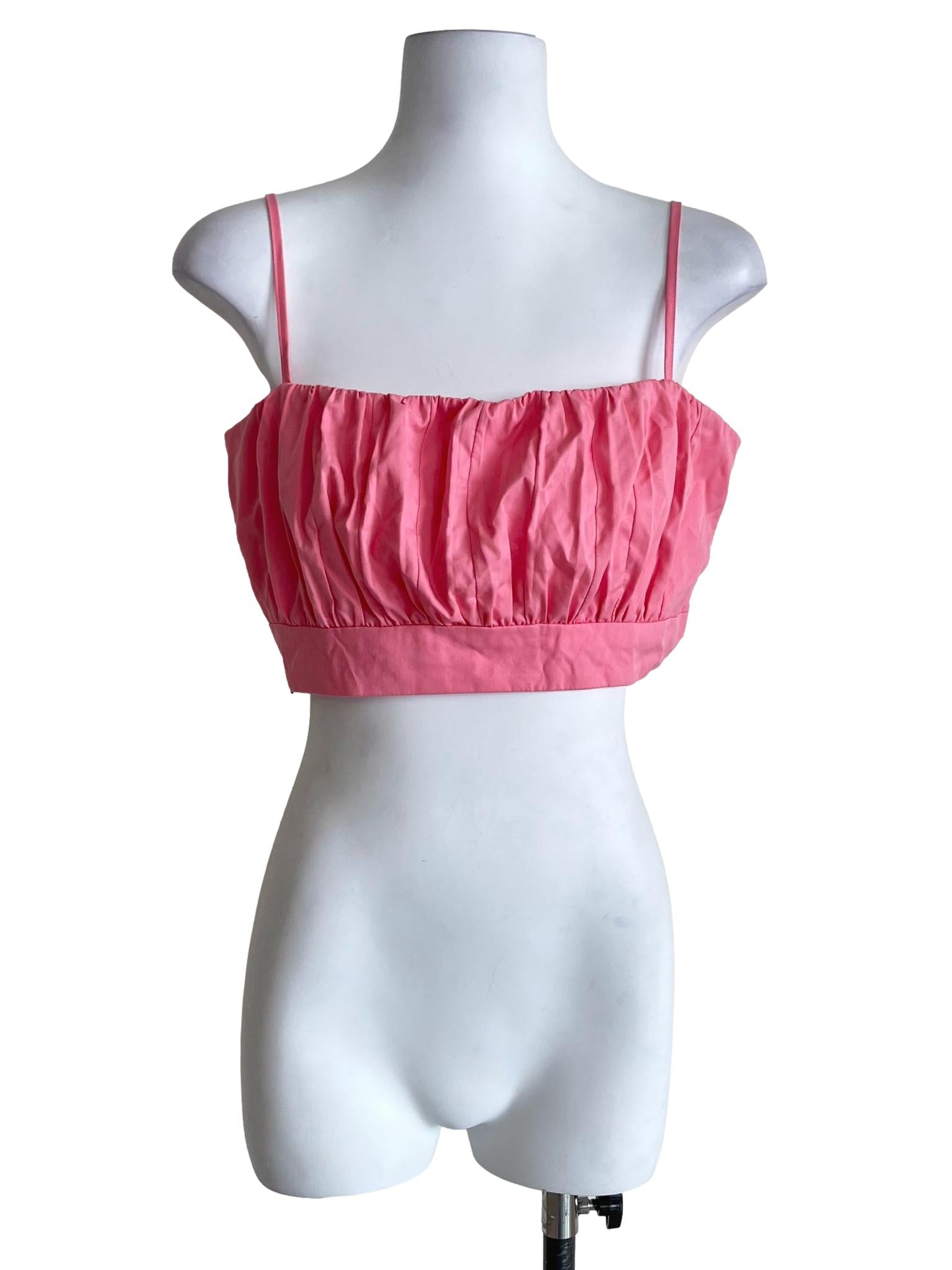 Punch Pink Cami Crop Top