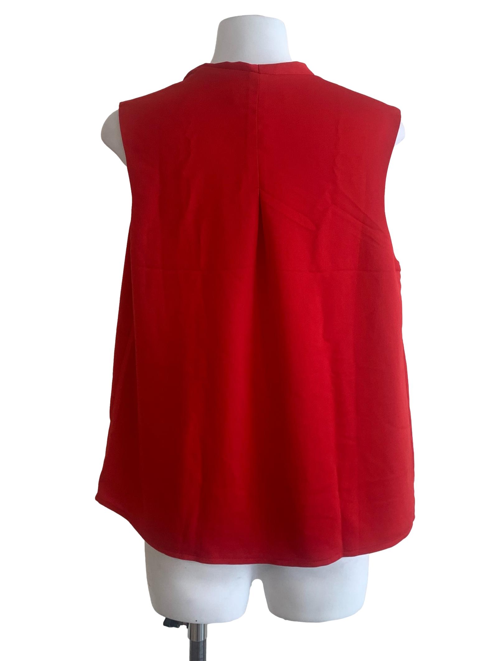 Crimson Red Sleeveless Top