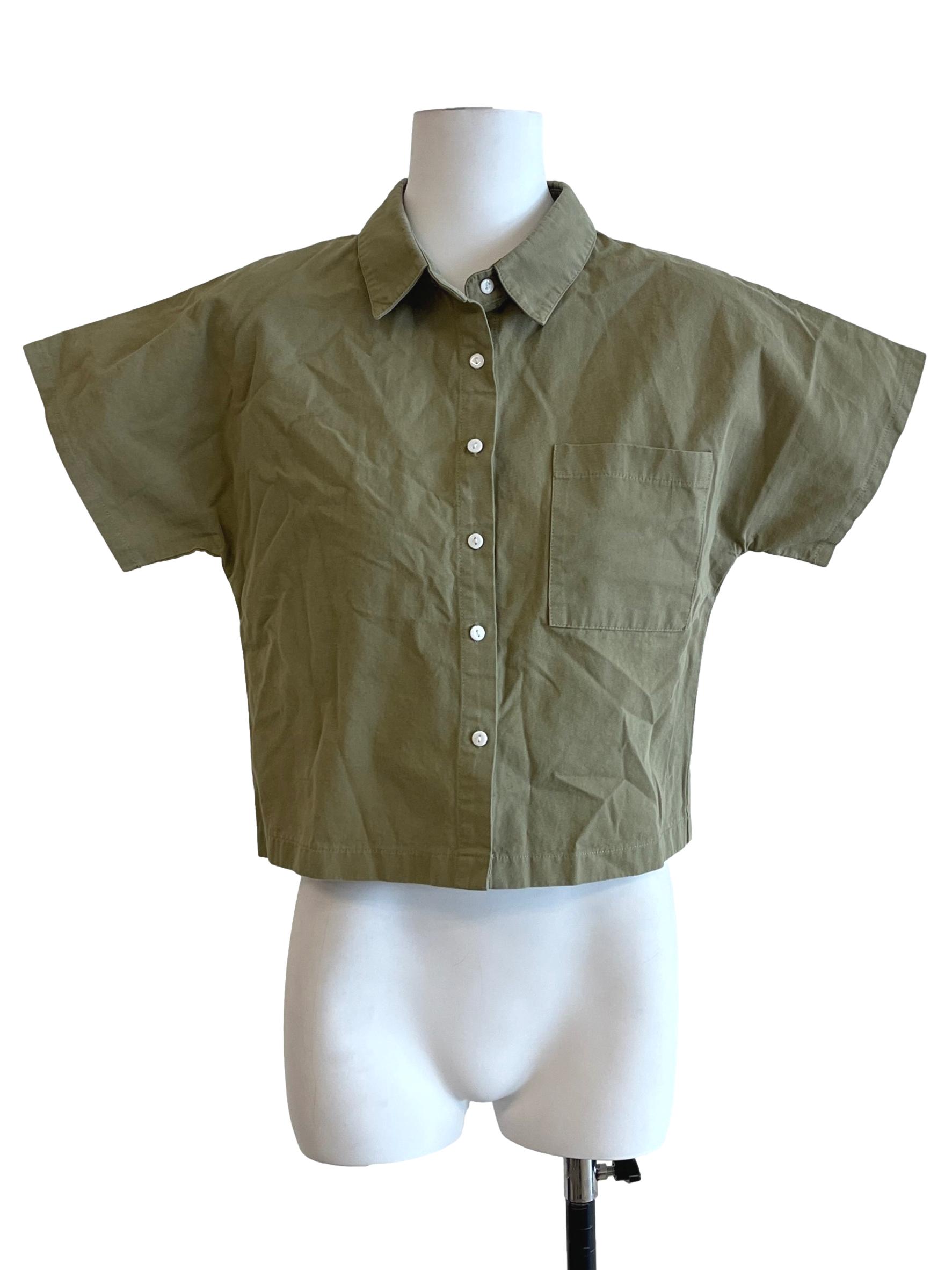 Crocodile Green Short Sleeve Top