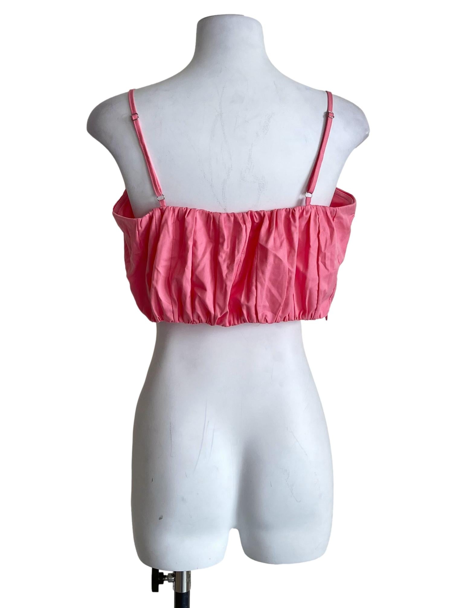 Punch Pink Cami Crop Top