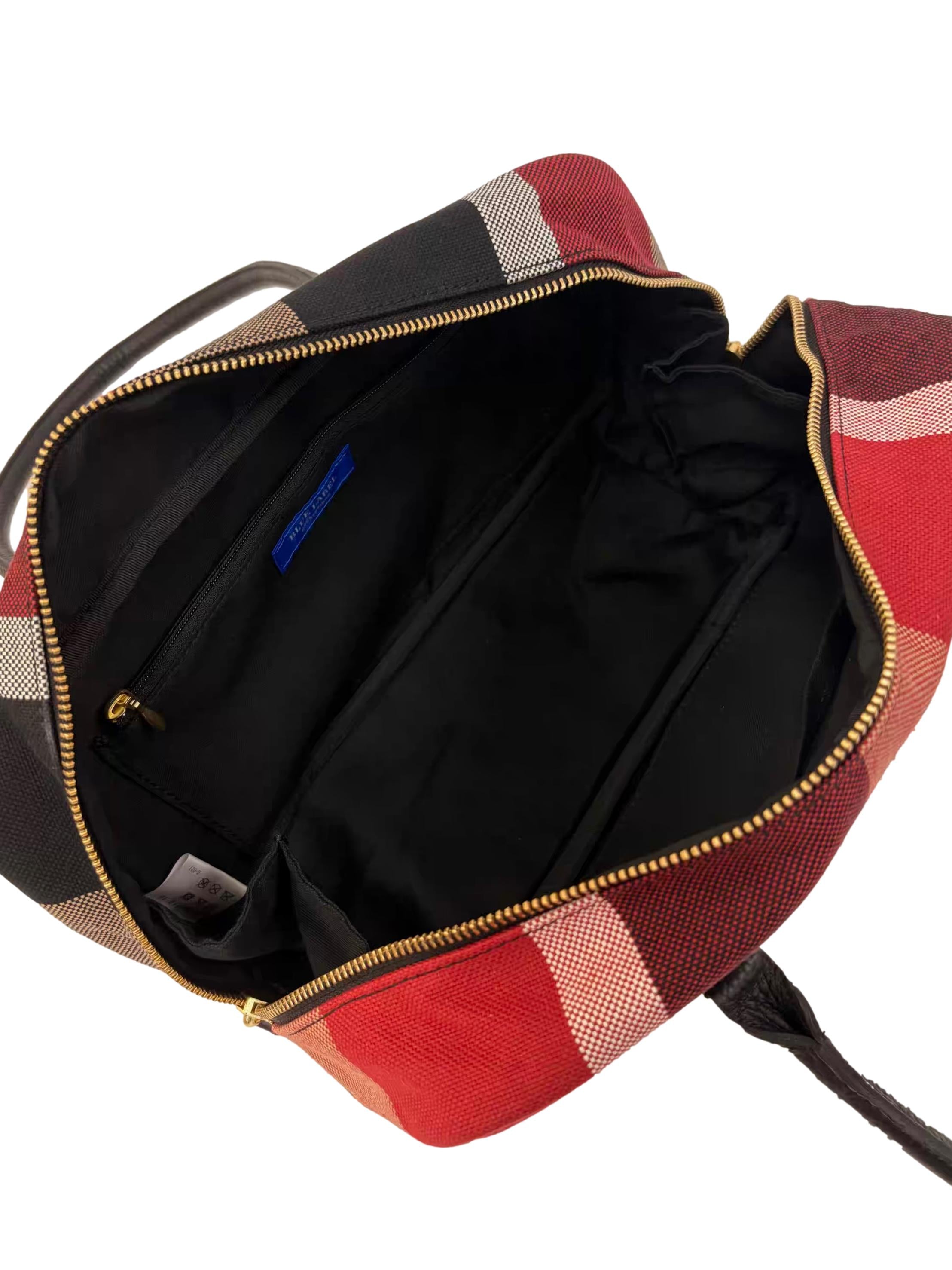 Red Fabric Plaid Handbag CSN