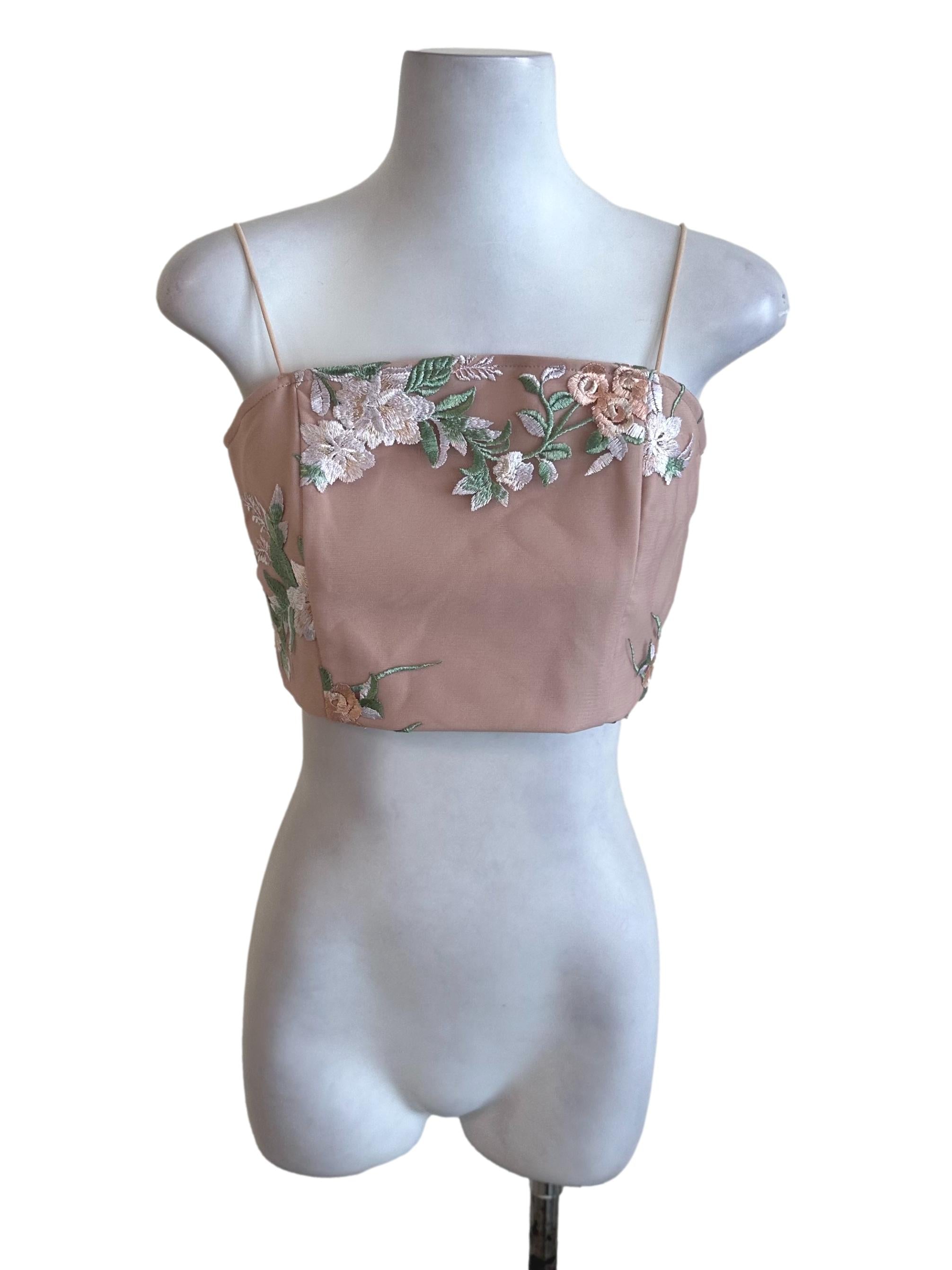 Dusty Pink Lace Embroidery Top