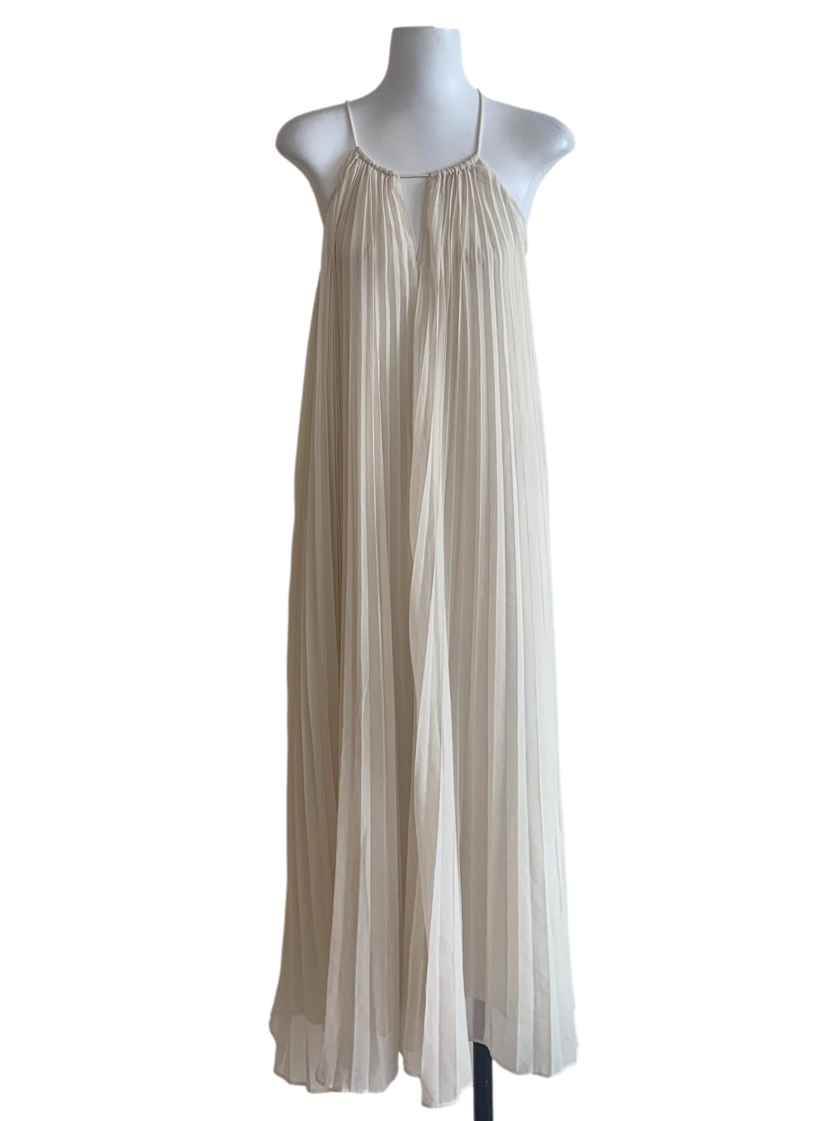 Ivory White Pleated Tent Dress