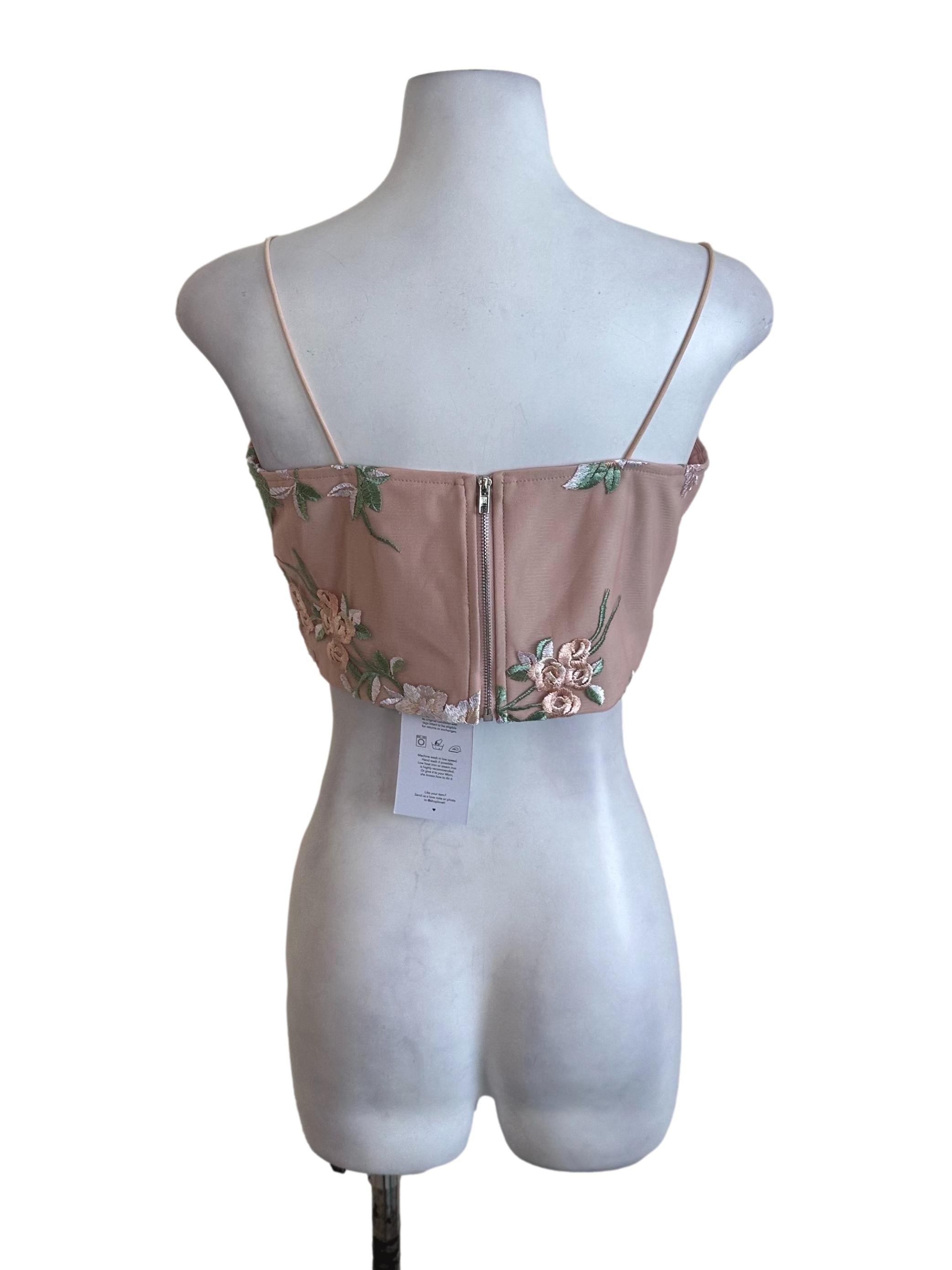 Dusty Pink Lace Embroidery Top