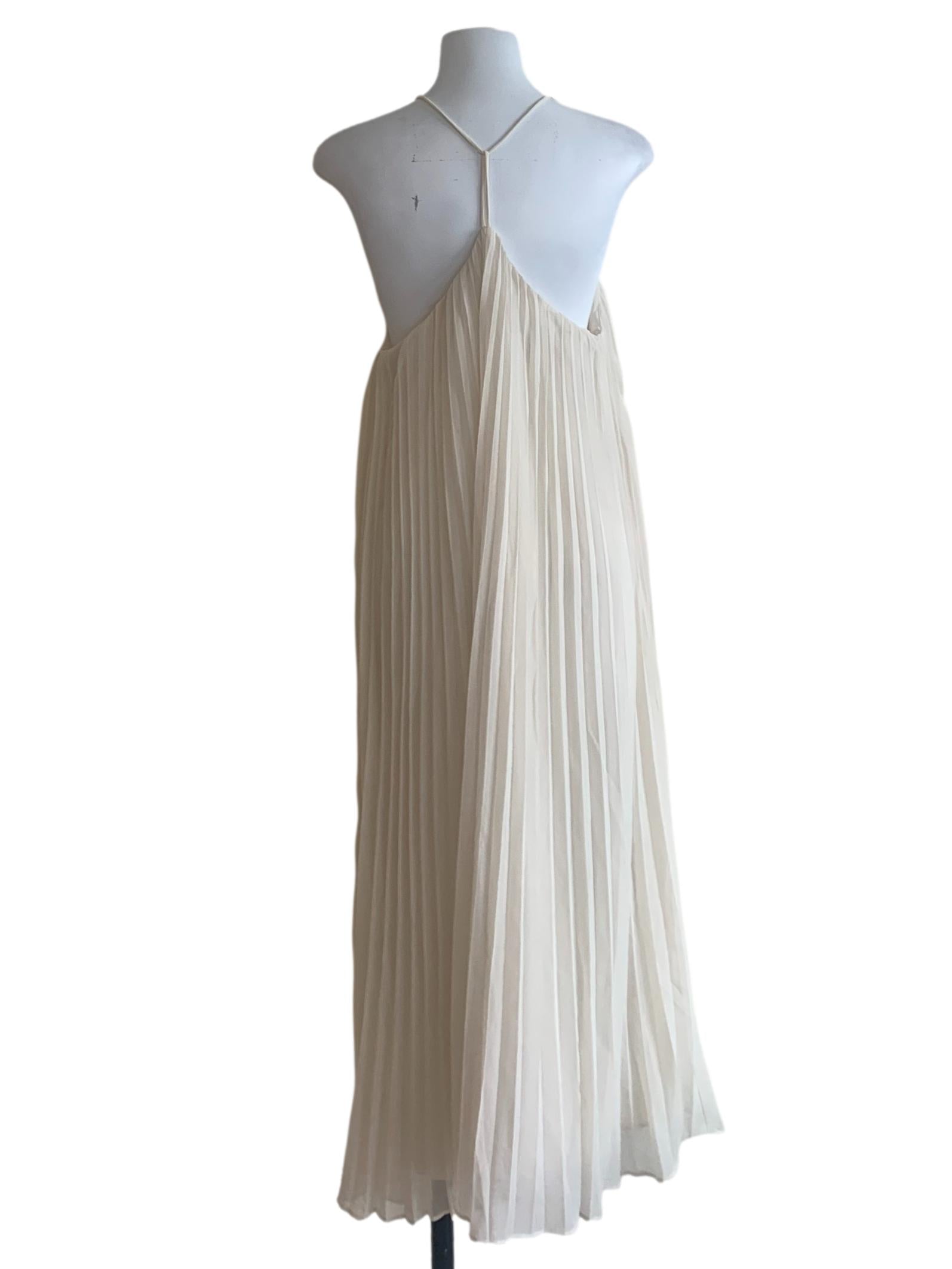 Ivory White Pleated Tent Dress