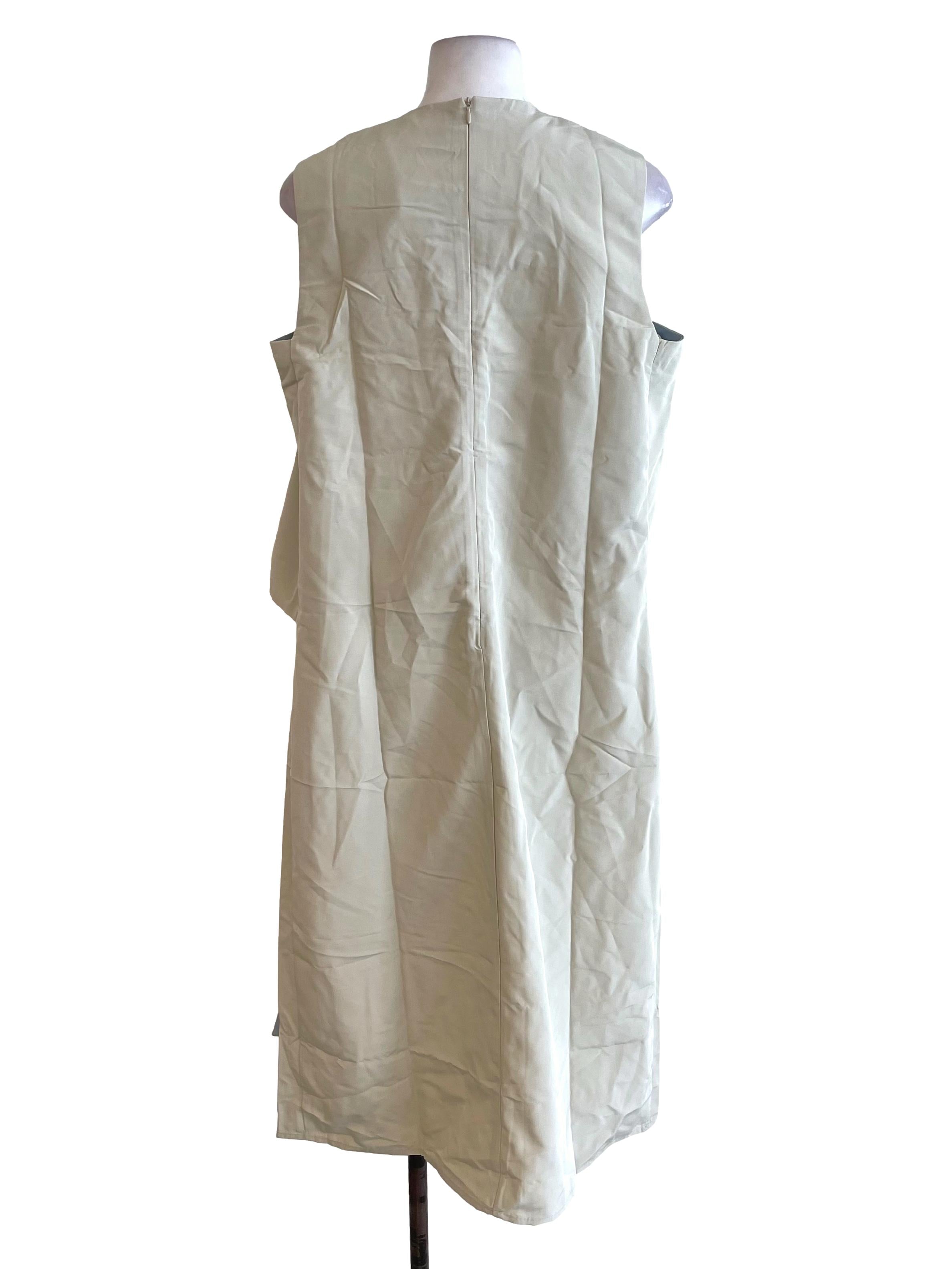 Pale Green Draped Wide Dress