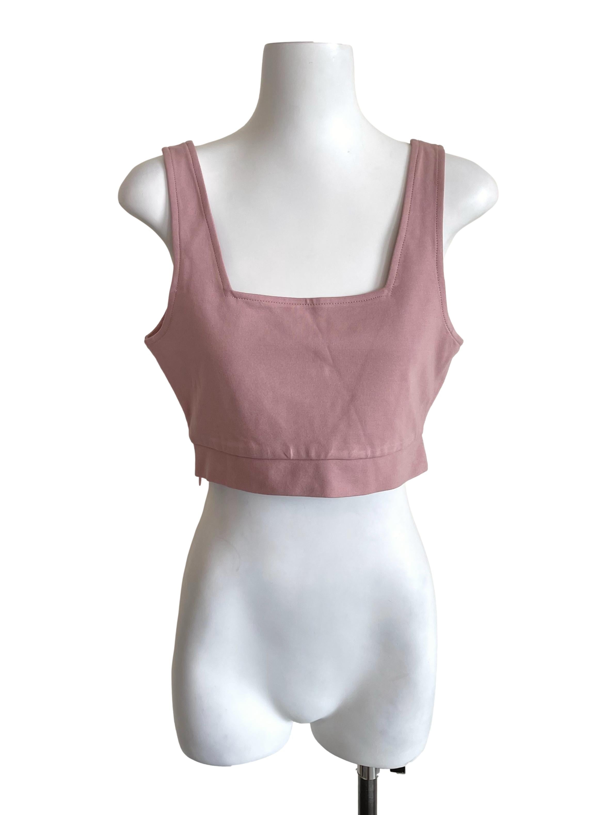 Dusty Pink Square Neck Tube Top YHF
