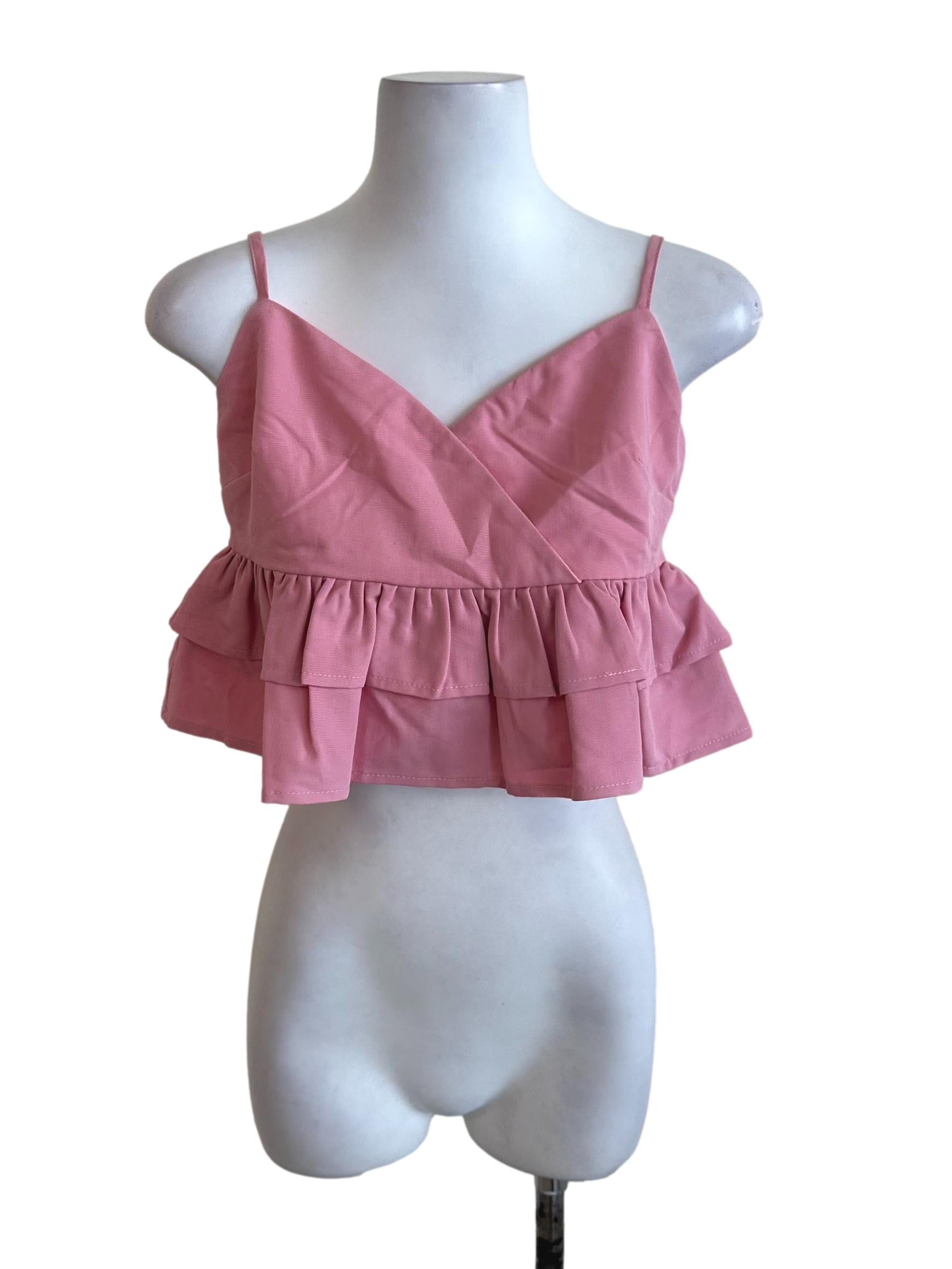 Candy Pink Peplum Top