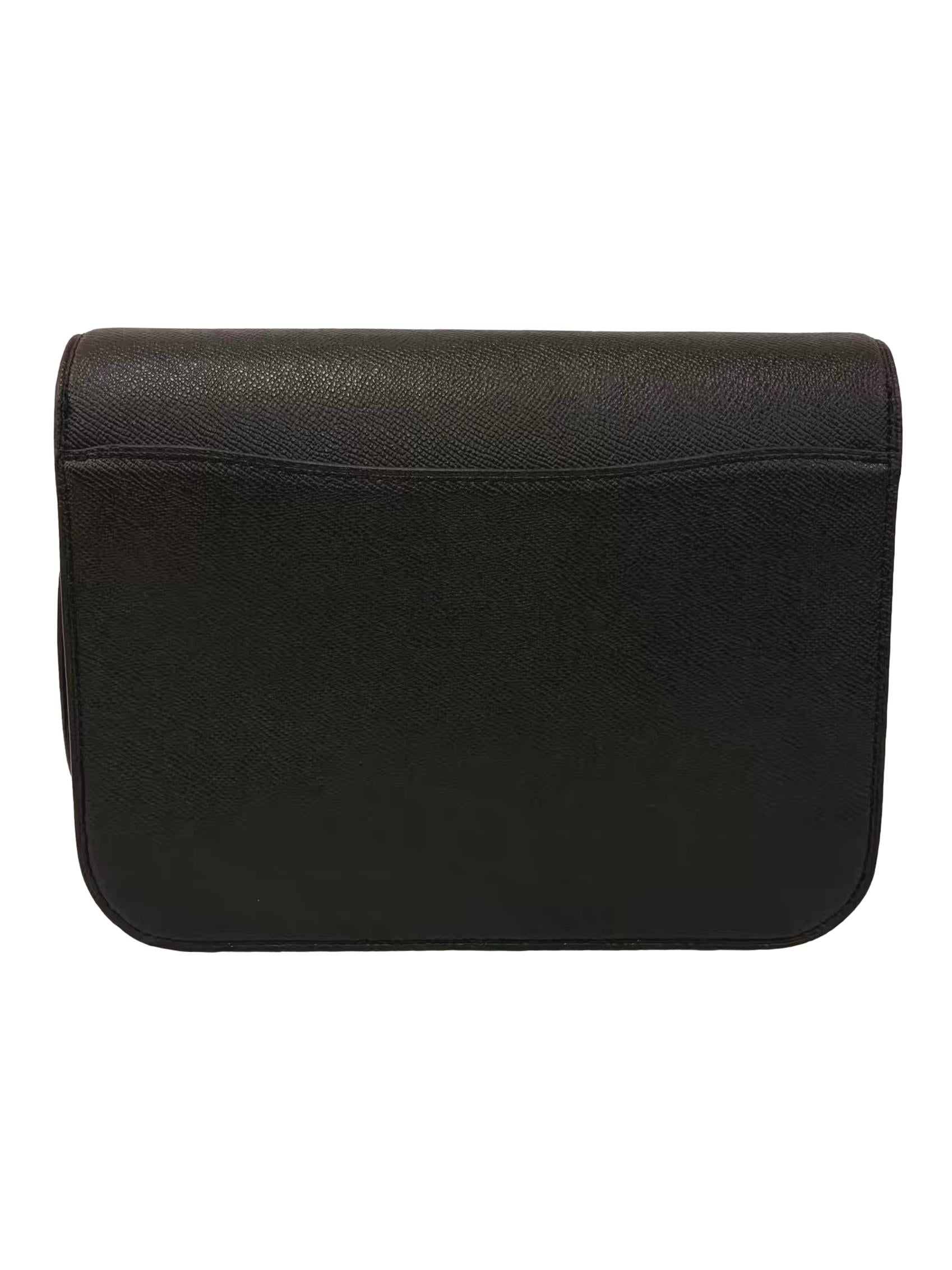 Black Leather Brynn Flap Crossbody Bag CSN