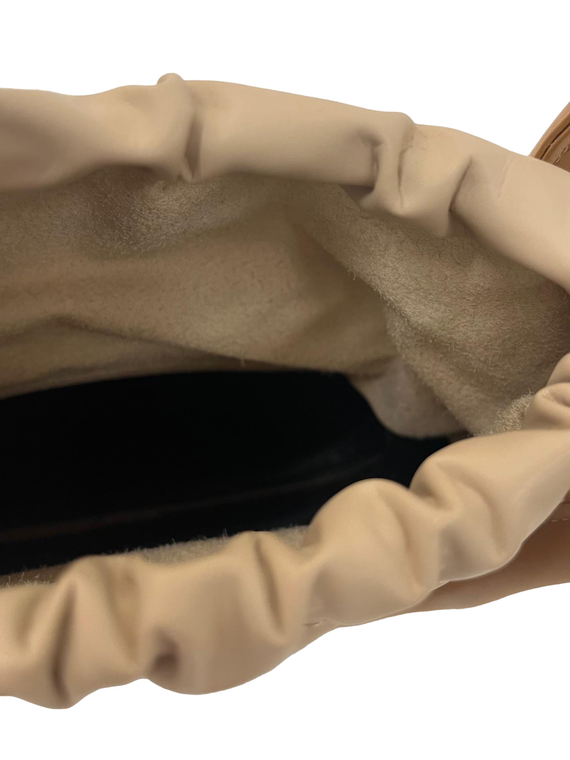 Beige And Brown Duo Colour Hand Bag With Detachable Strap