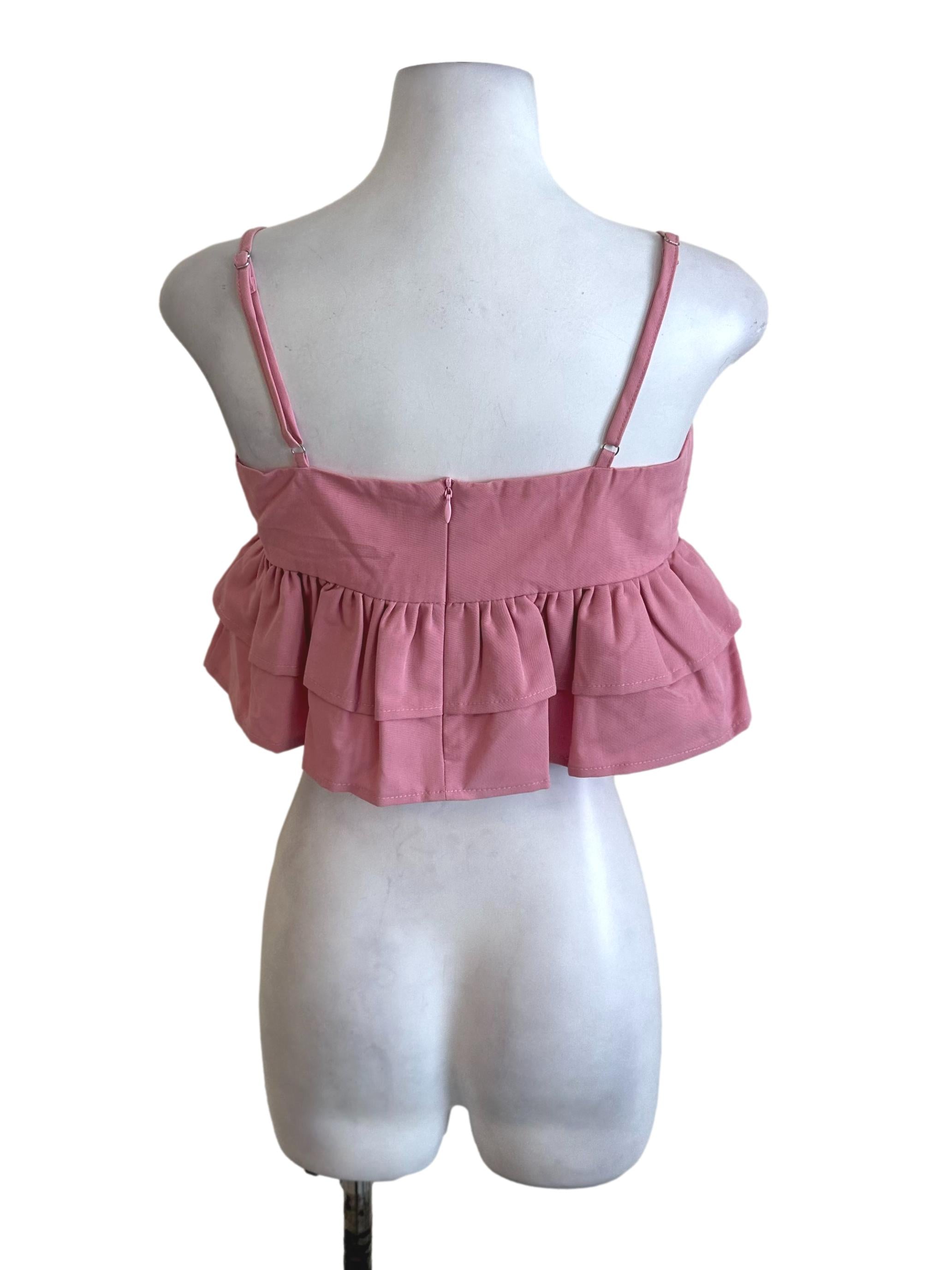 Candy Pink Peplum Top