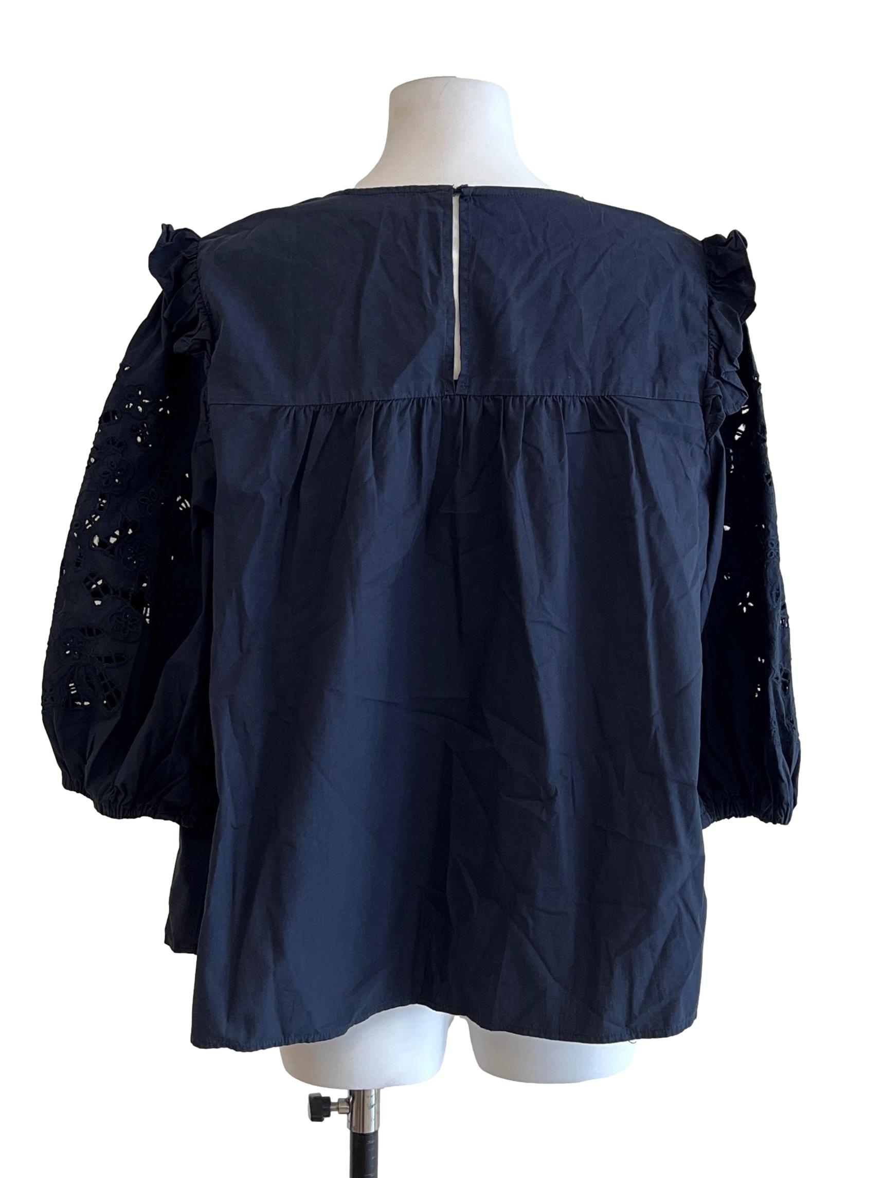 Peacock Blue Quarter Sleeve Blouse
