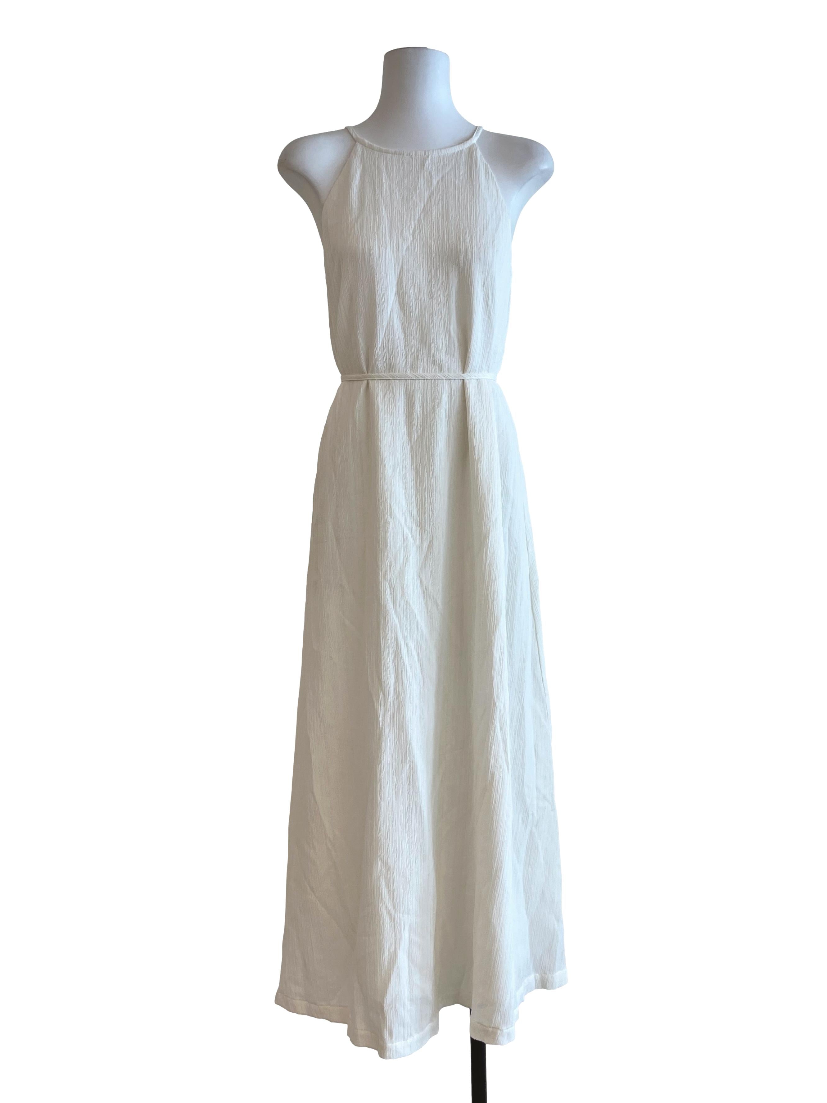 Porcelain White Sleeveless Dress