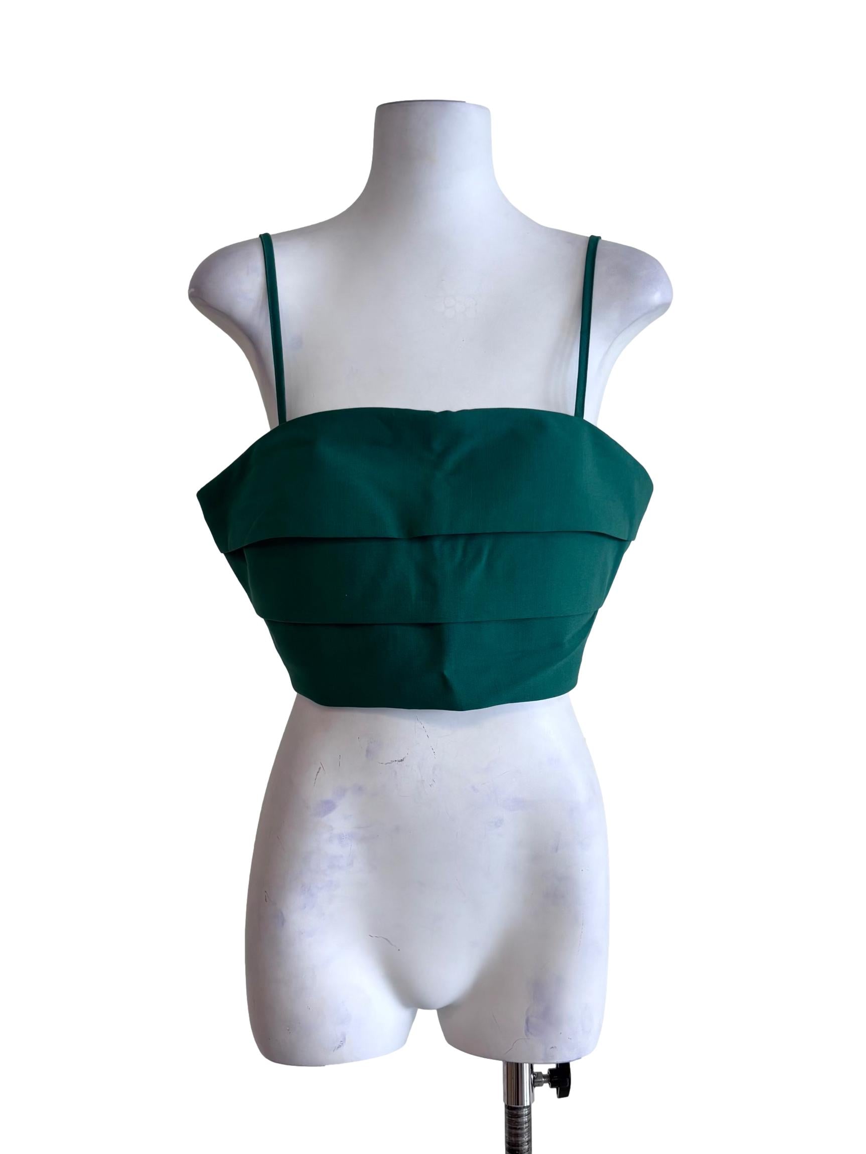 Green Winowa Tiered Padded Top