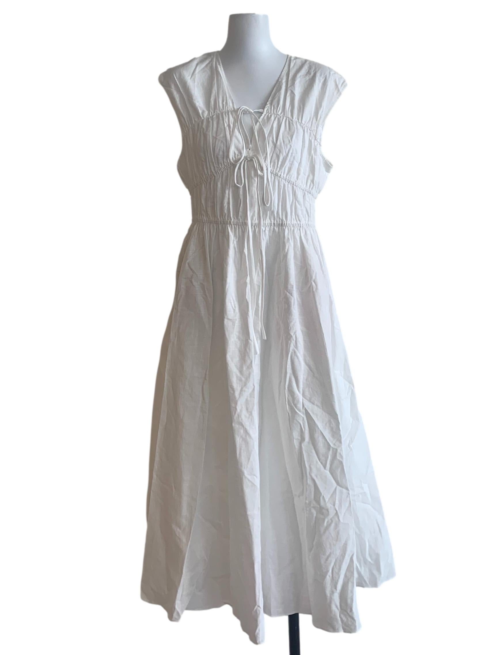 Chiffon White Bouffont Dress