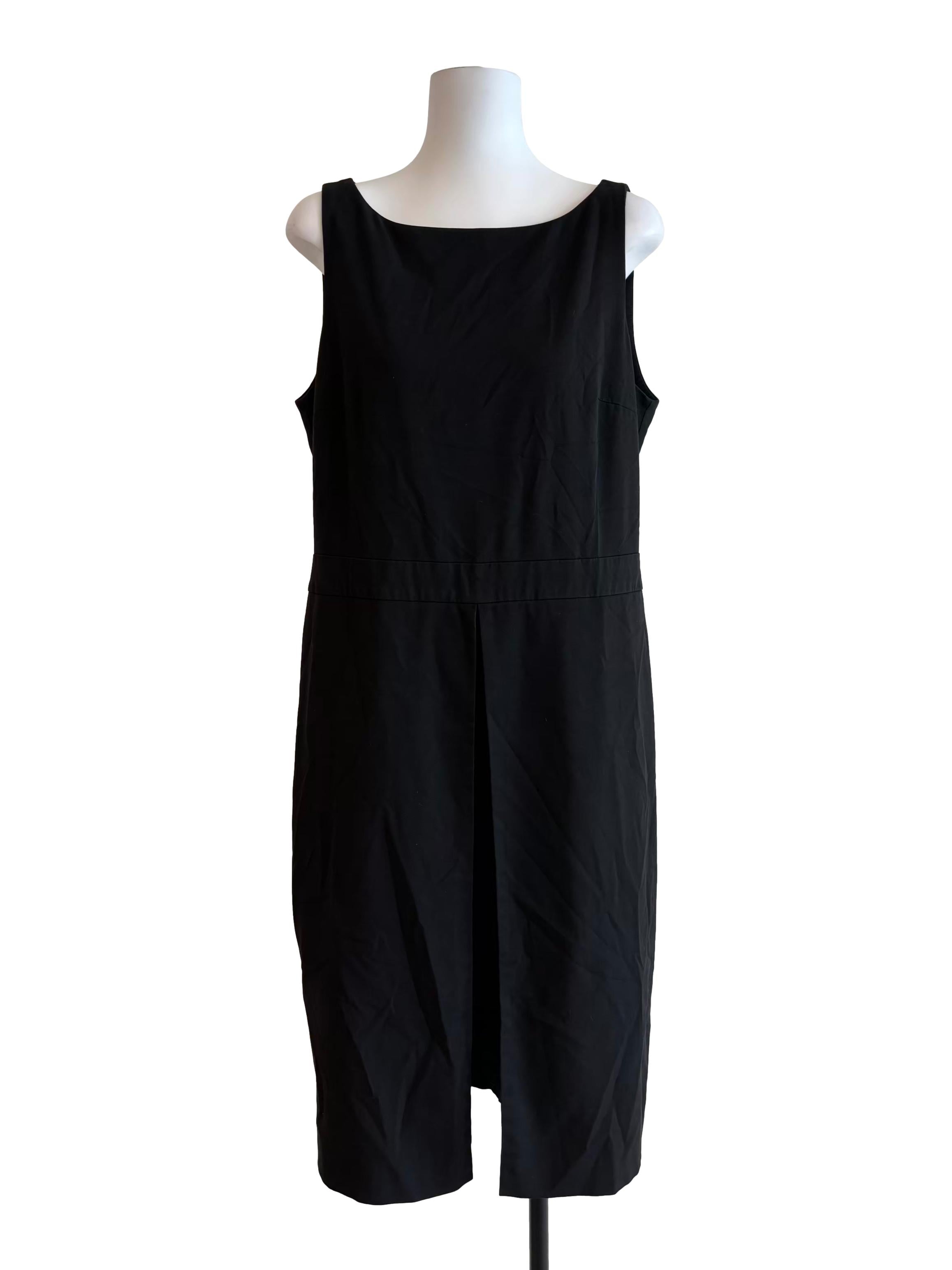 Onyx Black Sleeveless Shift Dress