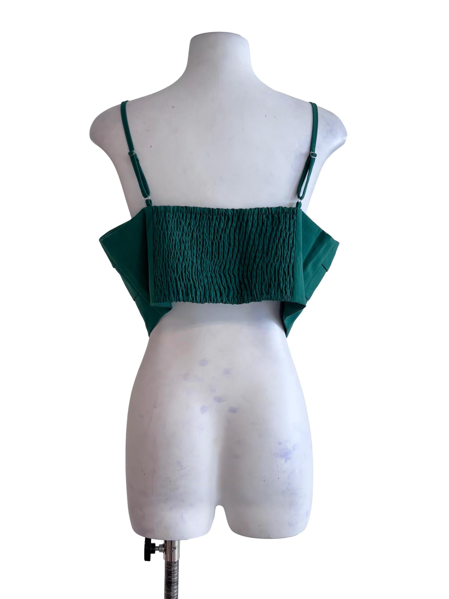 Green Winowa Tiered Padded Top