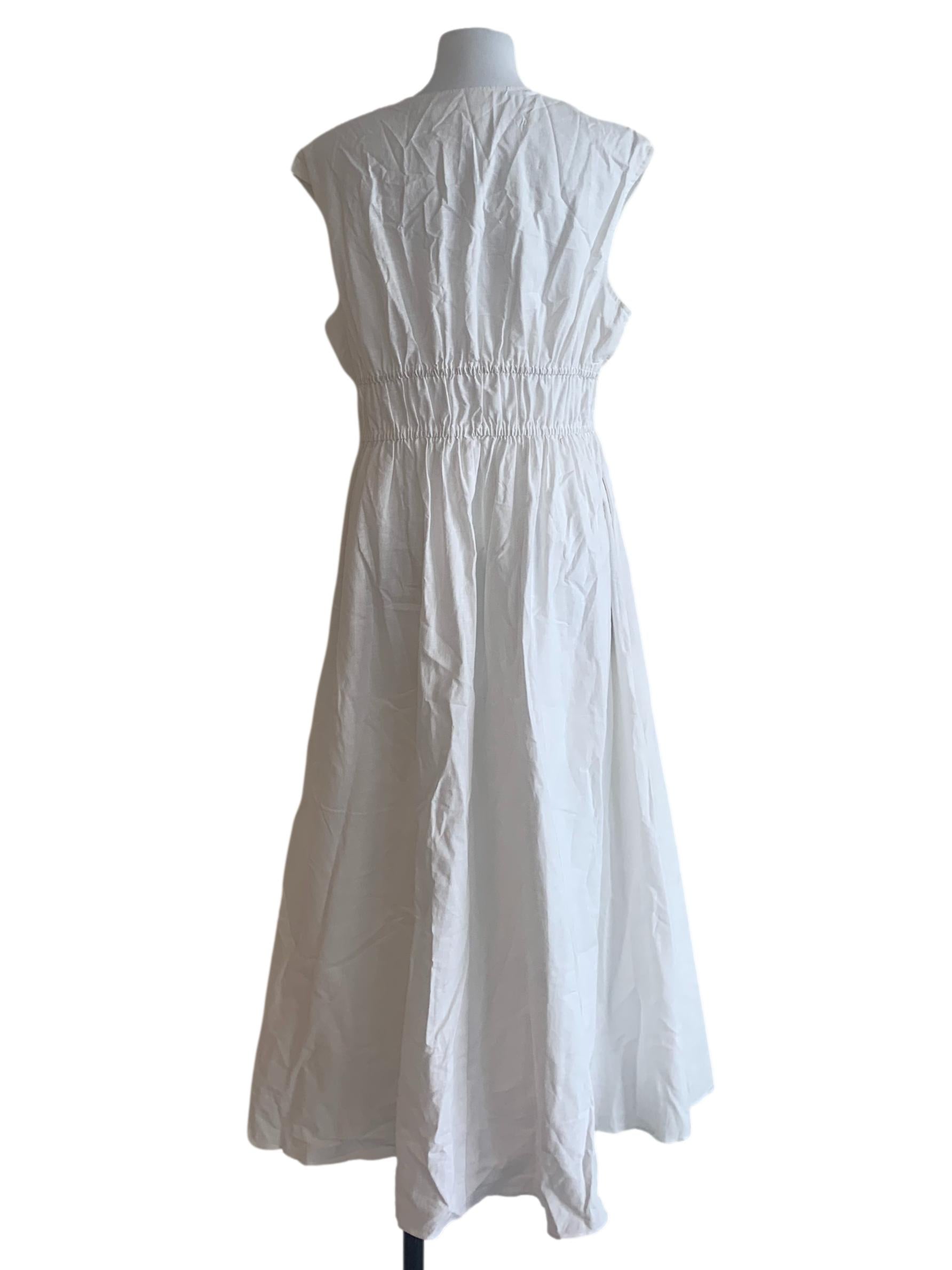 Chiffon White Bouffont Dress