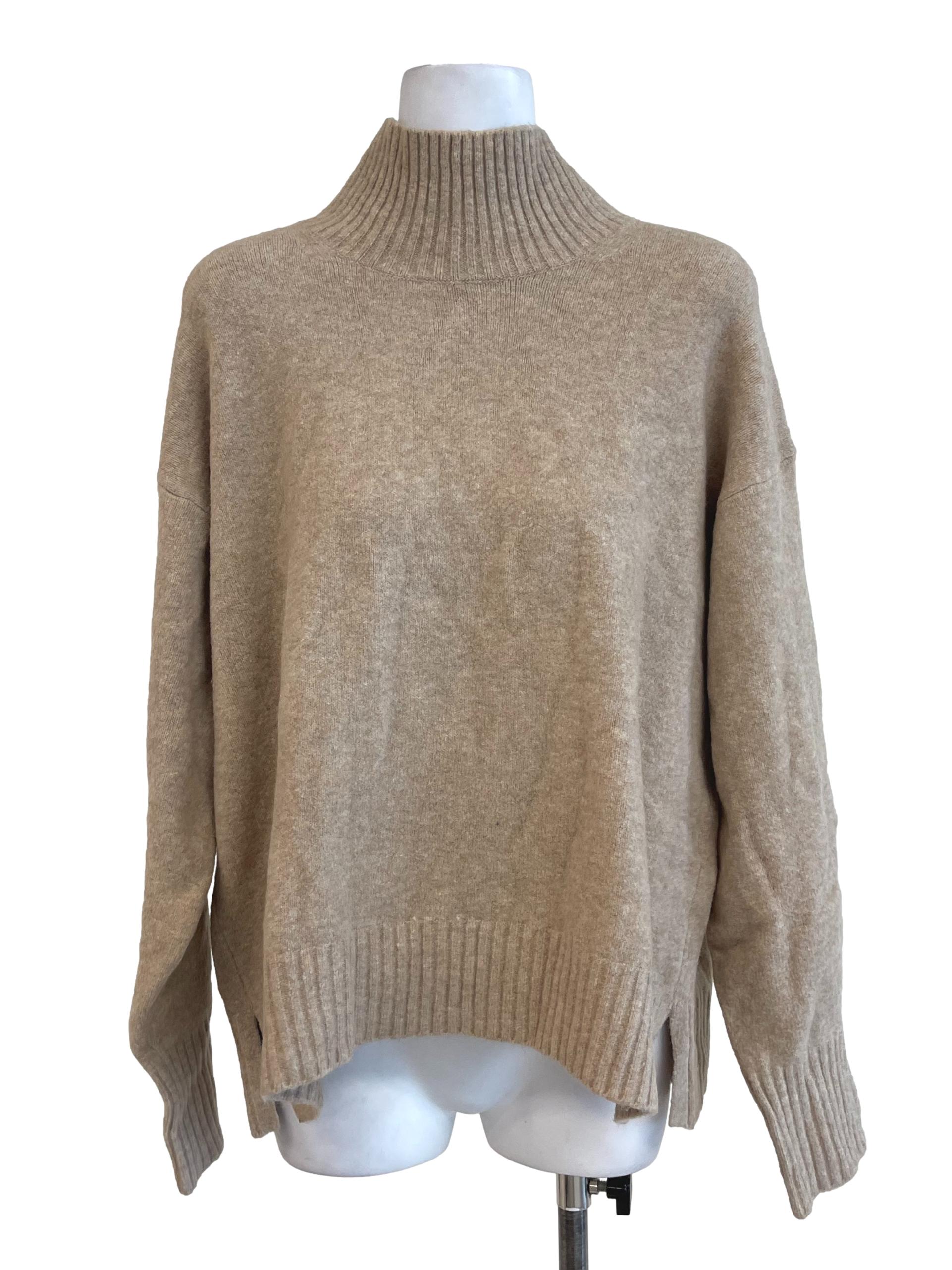 Latte Turtle Neck Top