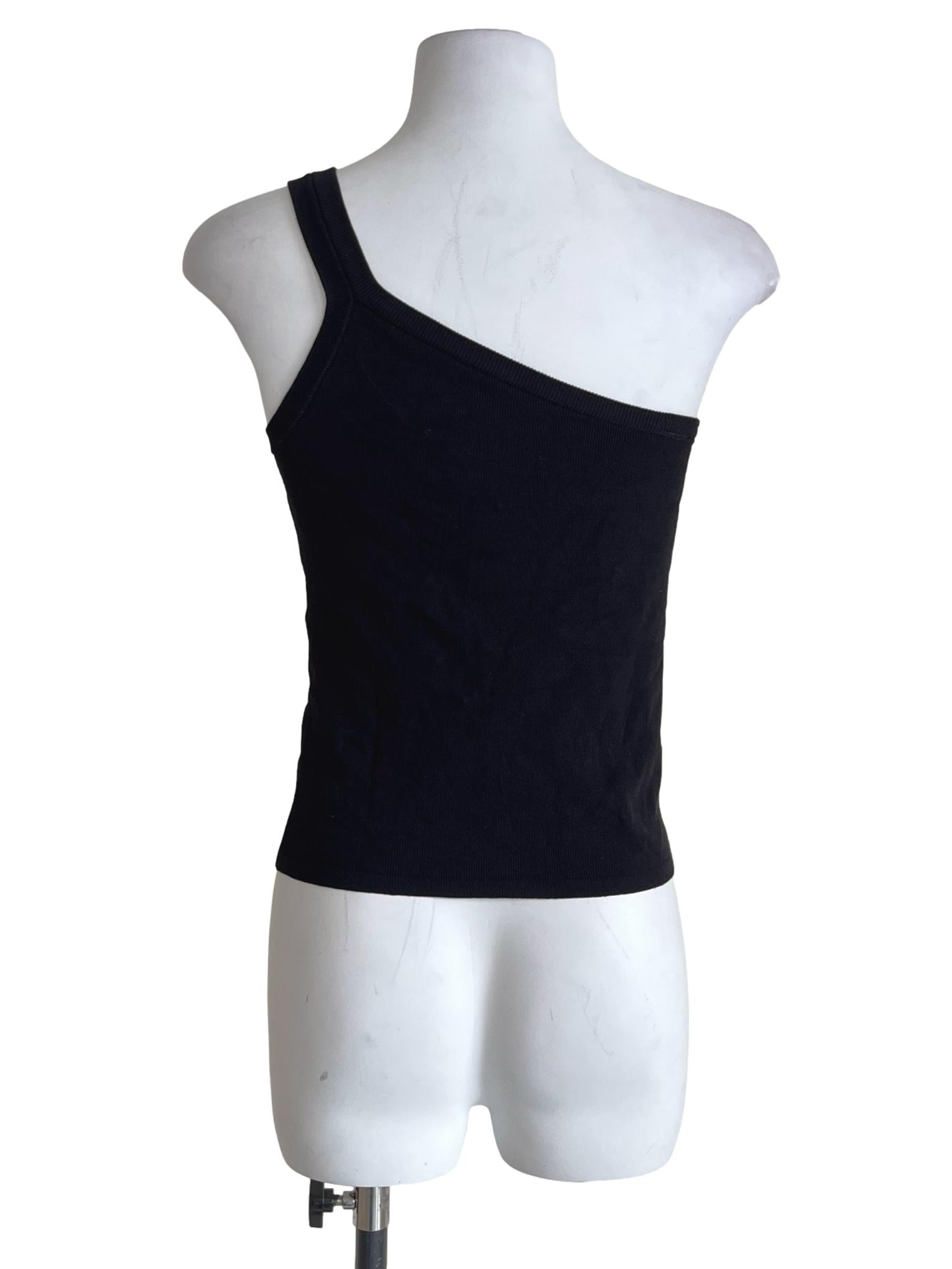 Onyx Black One-Shoulder Top