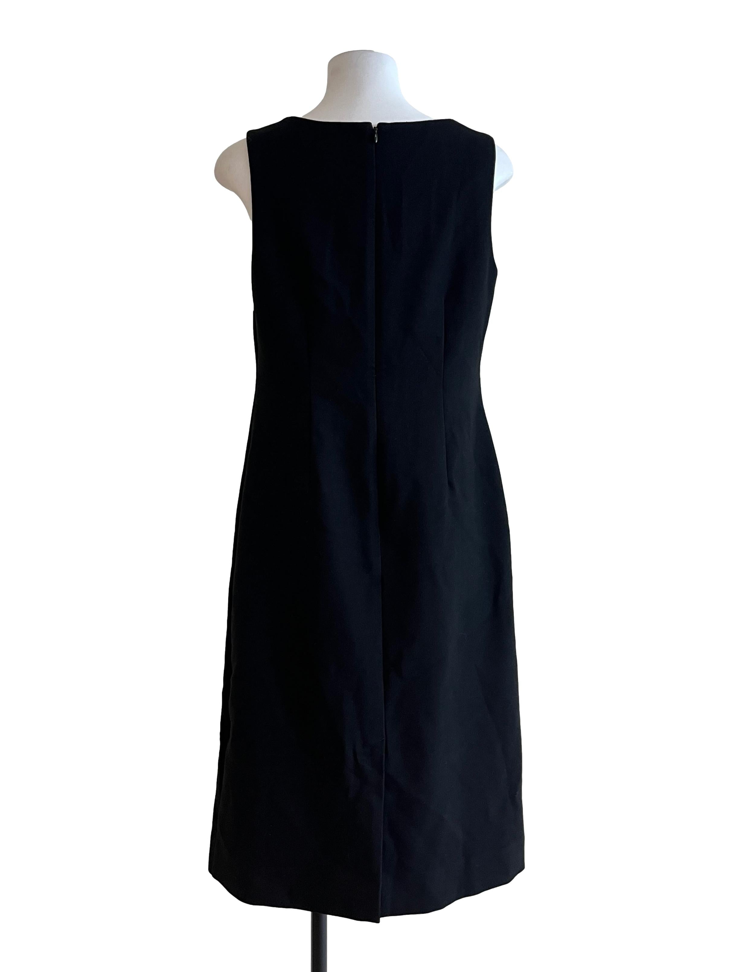 Pitch Black Square Neck Dress