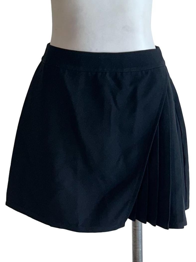 Black Pleated Mini Skirt