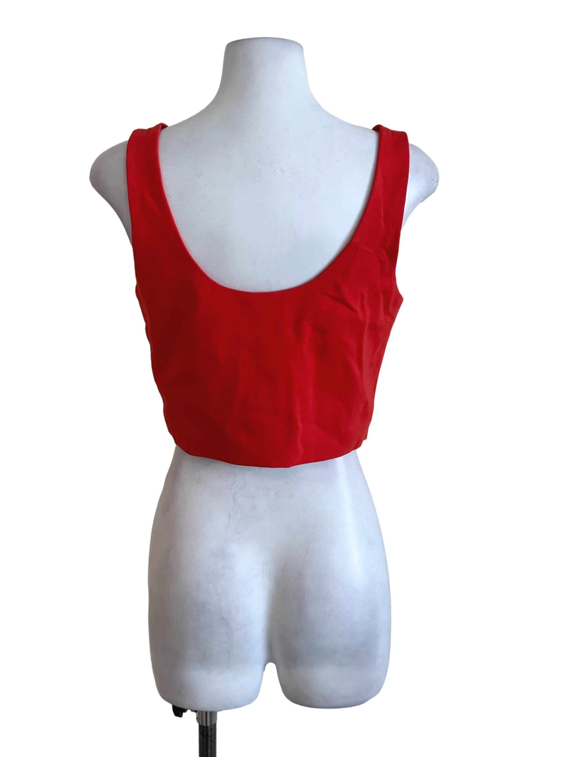 Orange Corset Strap Top