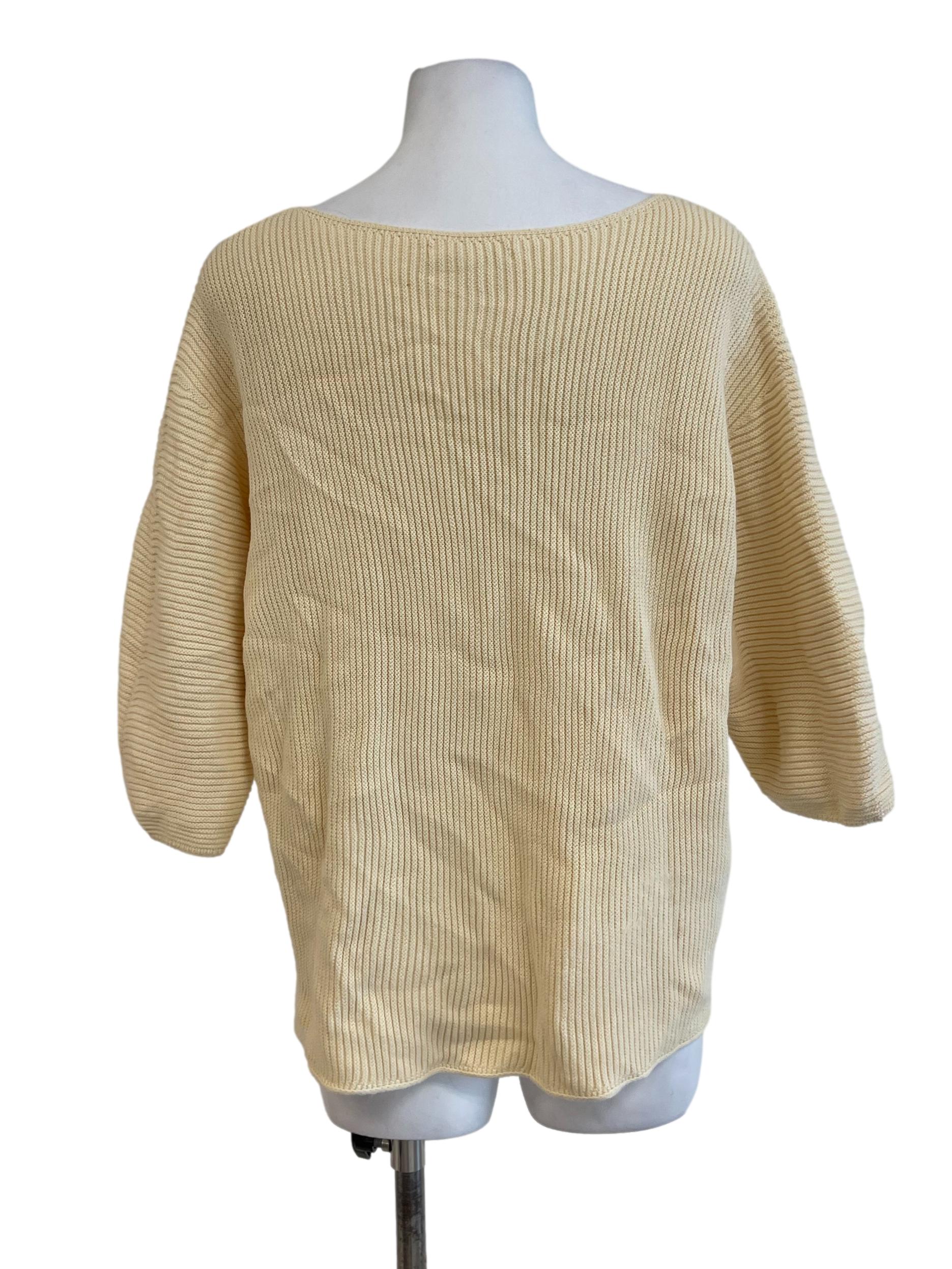 Pastel Yellow Knitted Round Neck Top