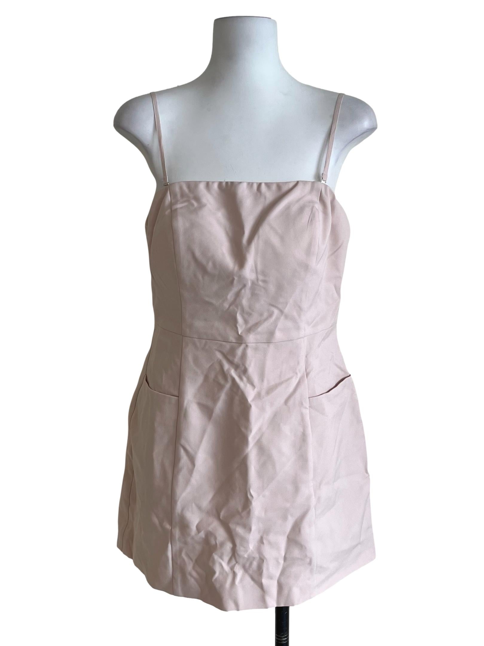 Blush Pink Spaghetti Strap Mini Dress