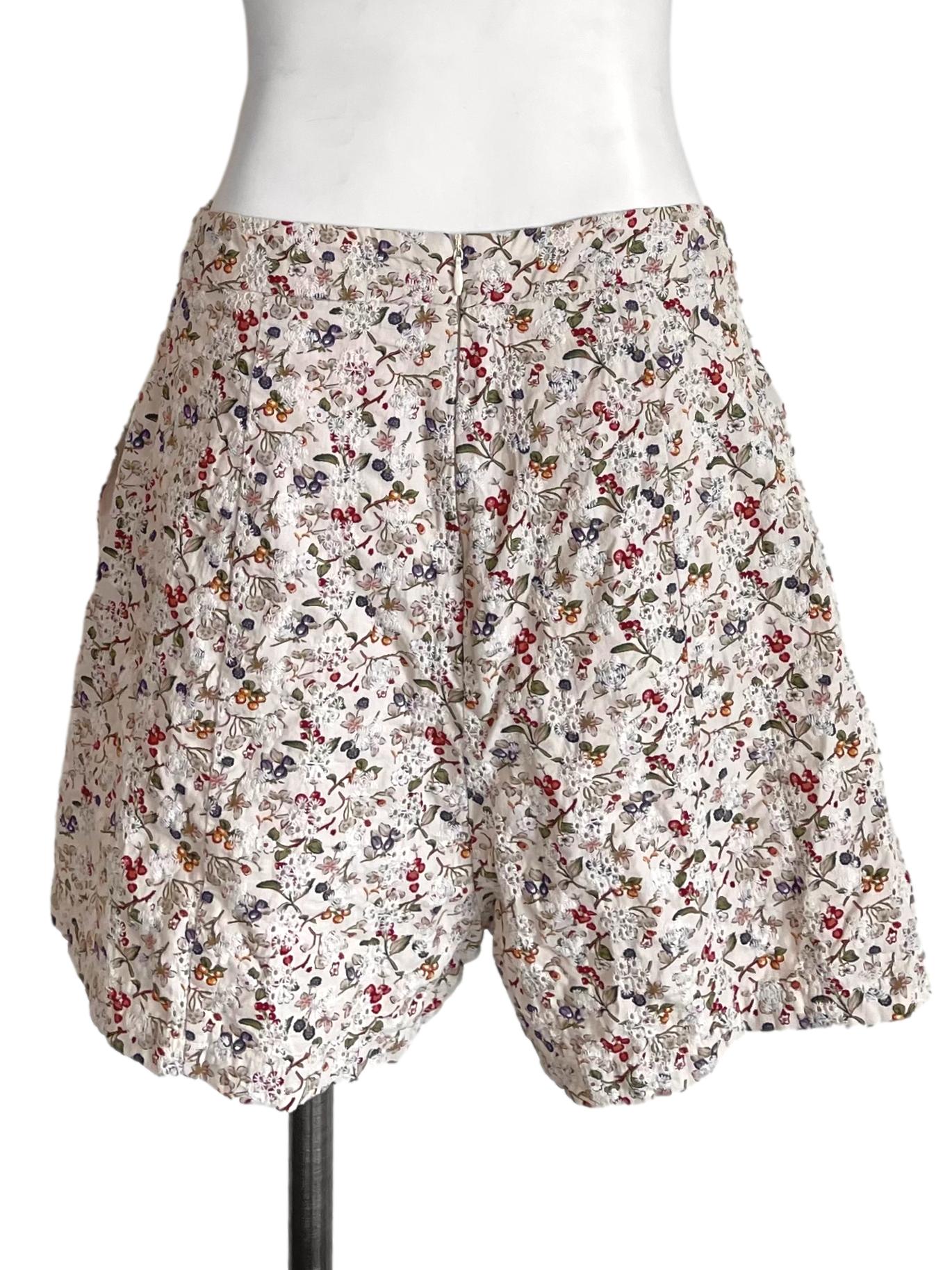 Ivory Floral Eyelet Shorts TCL