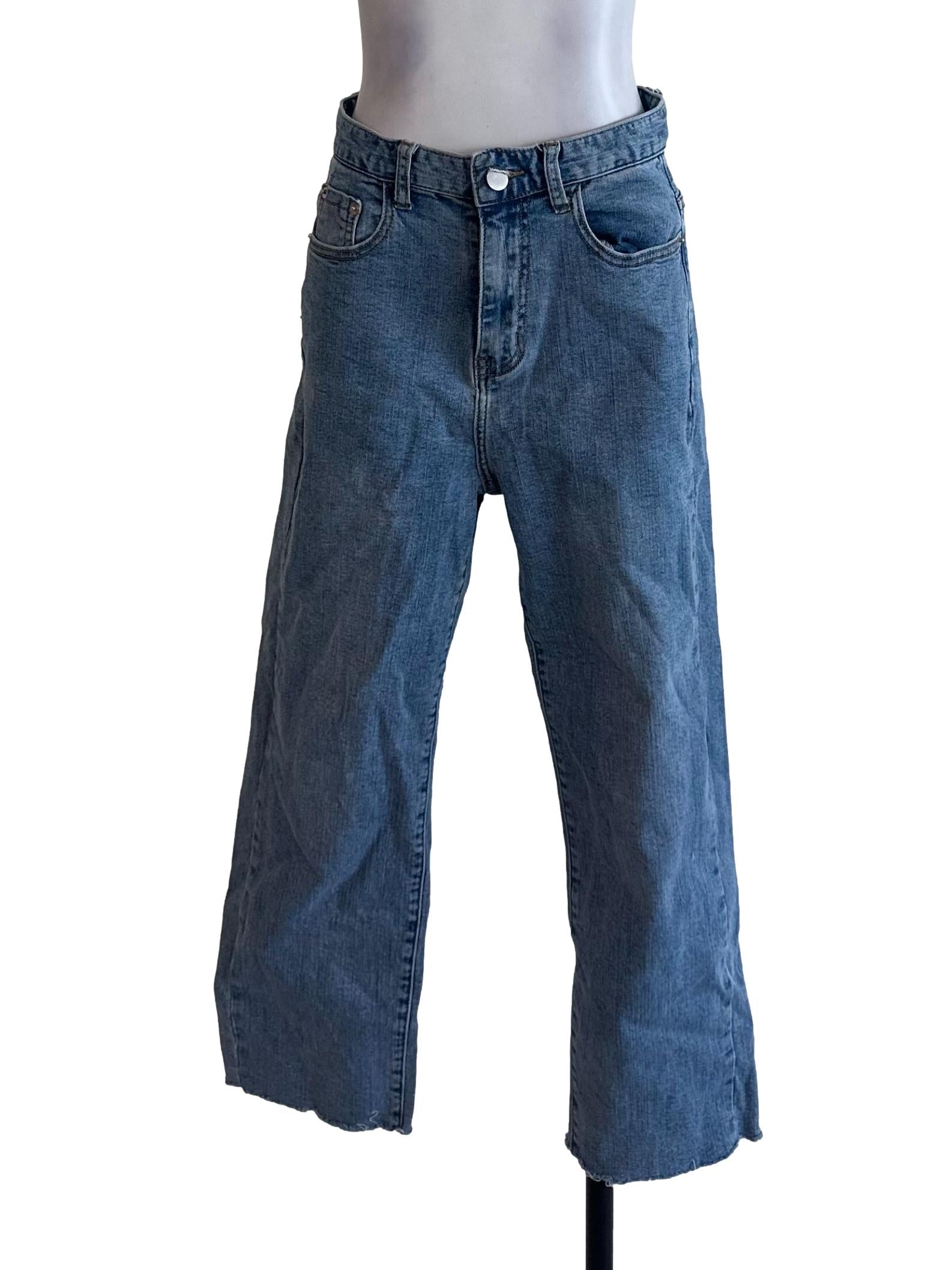 Blue Denim Straight Jeans