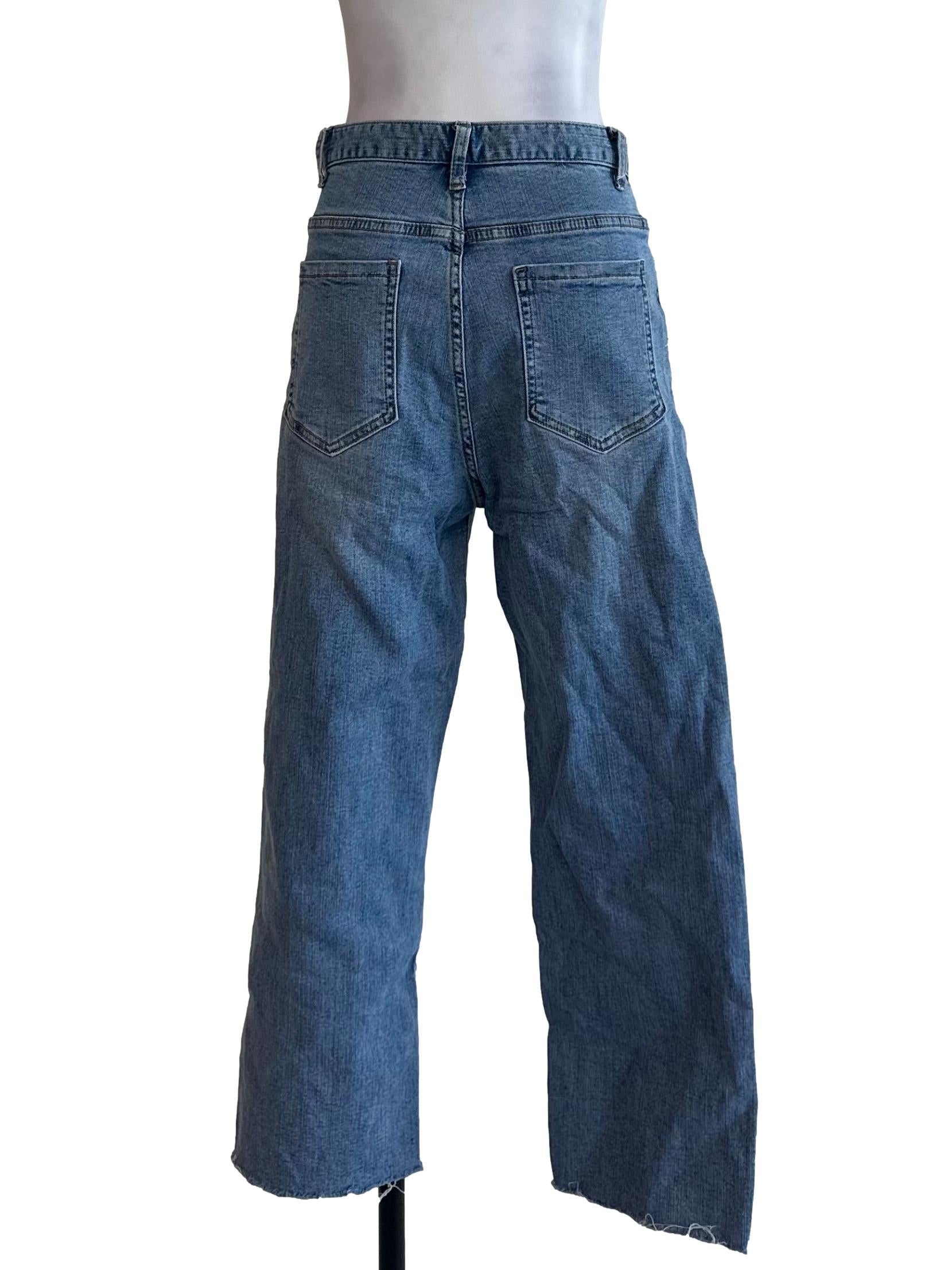 Blue Denim Straight Jeans