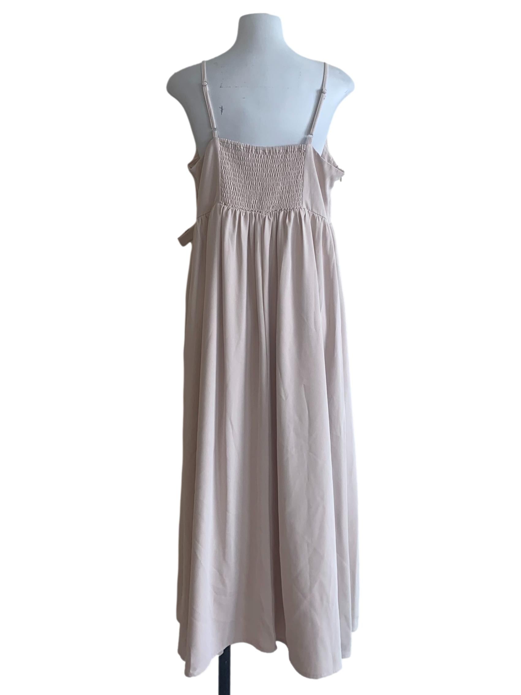 Parchment White Apron Dress
