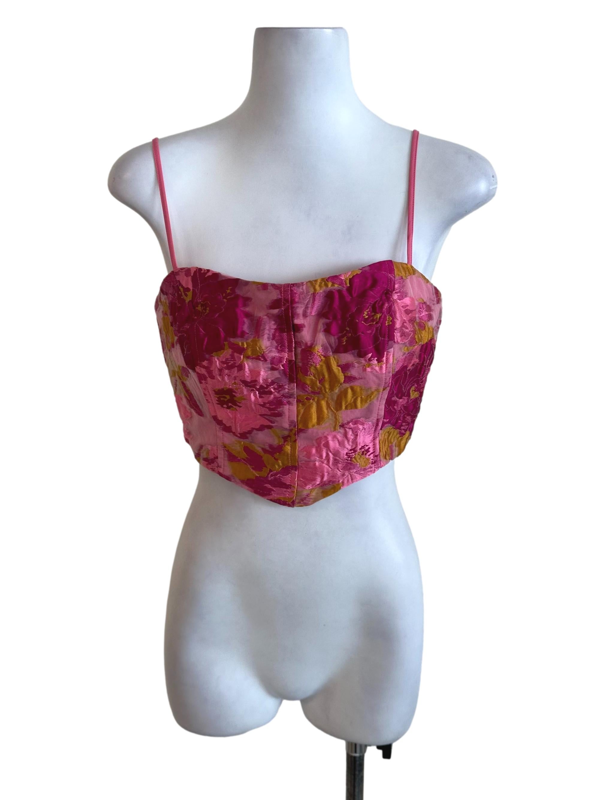 Rose Pink Lace Textured Top