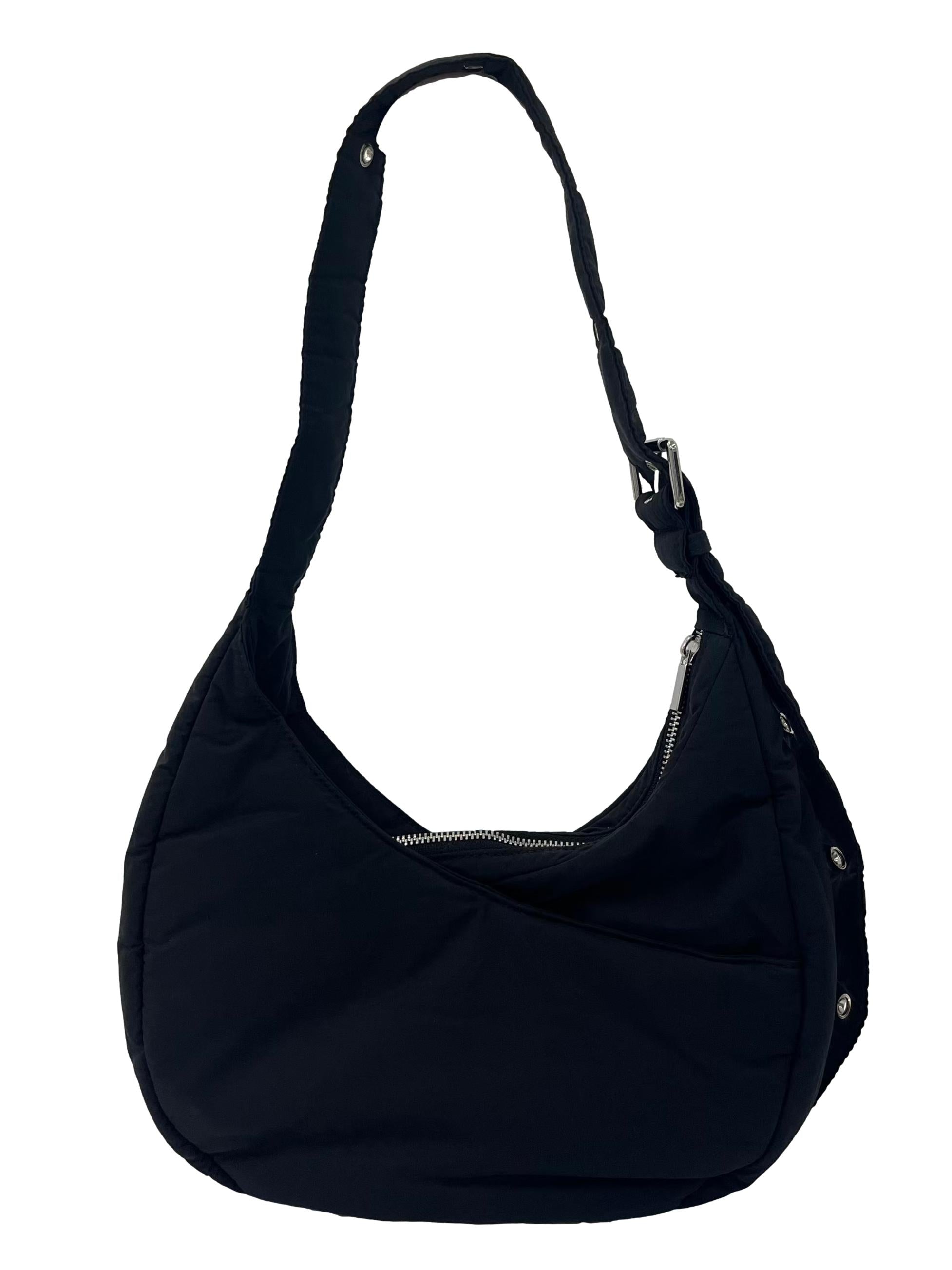 Black Crossbody Bag With Adjustable Strap