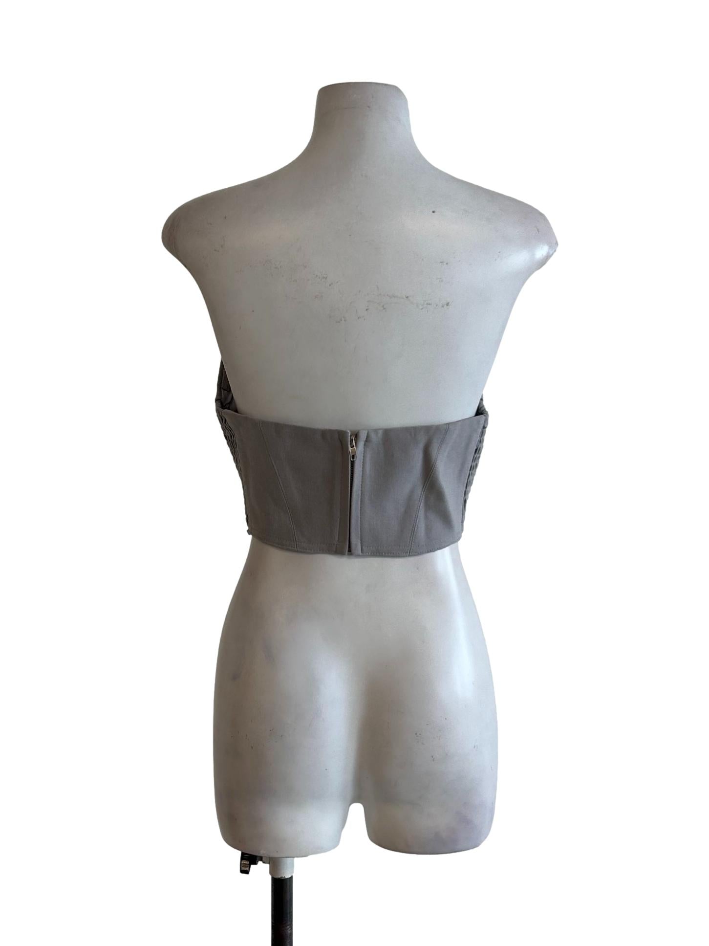 Fossil Grey Corset Top