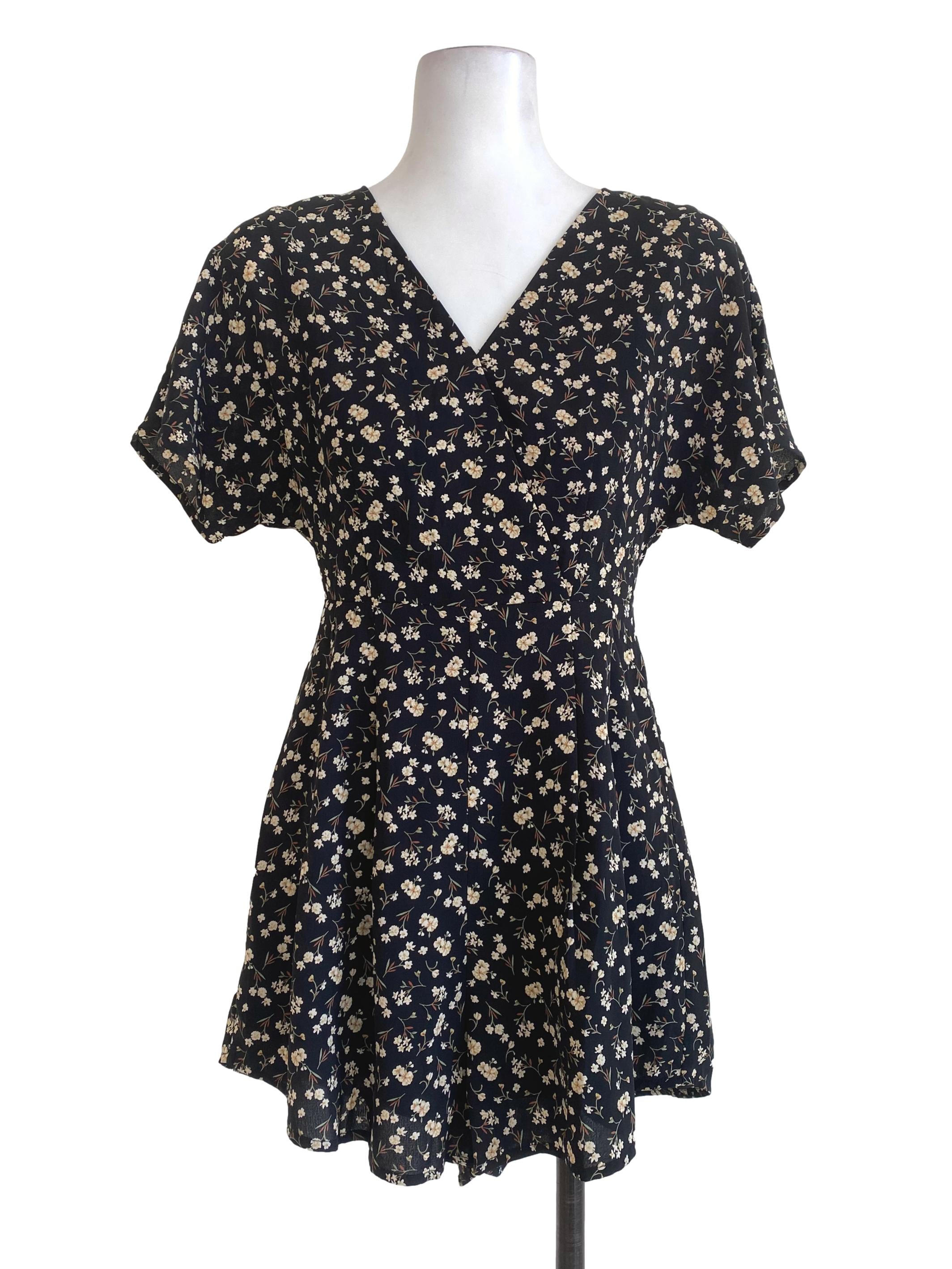 Black Floral Rompers