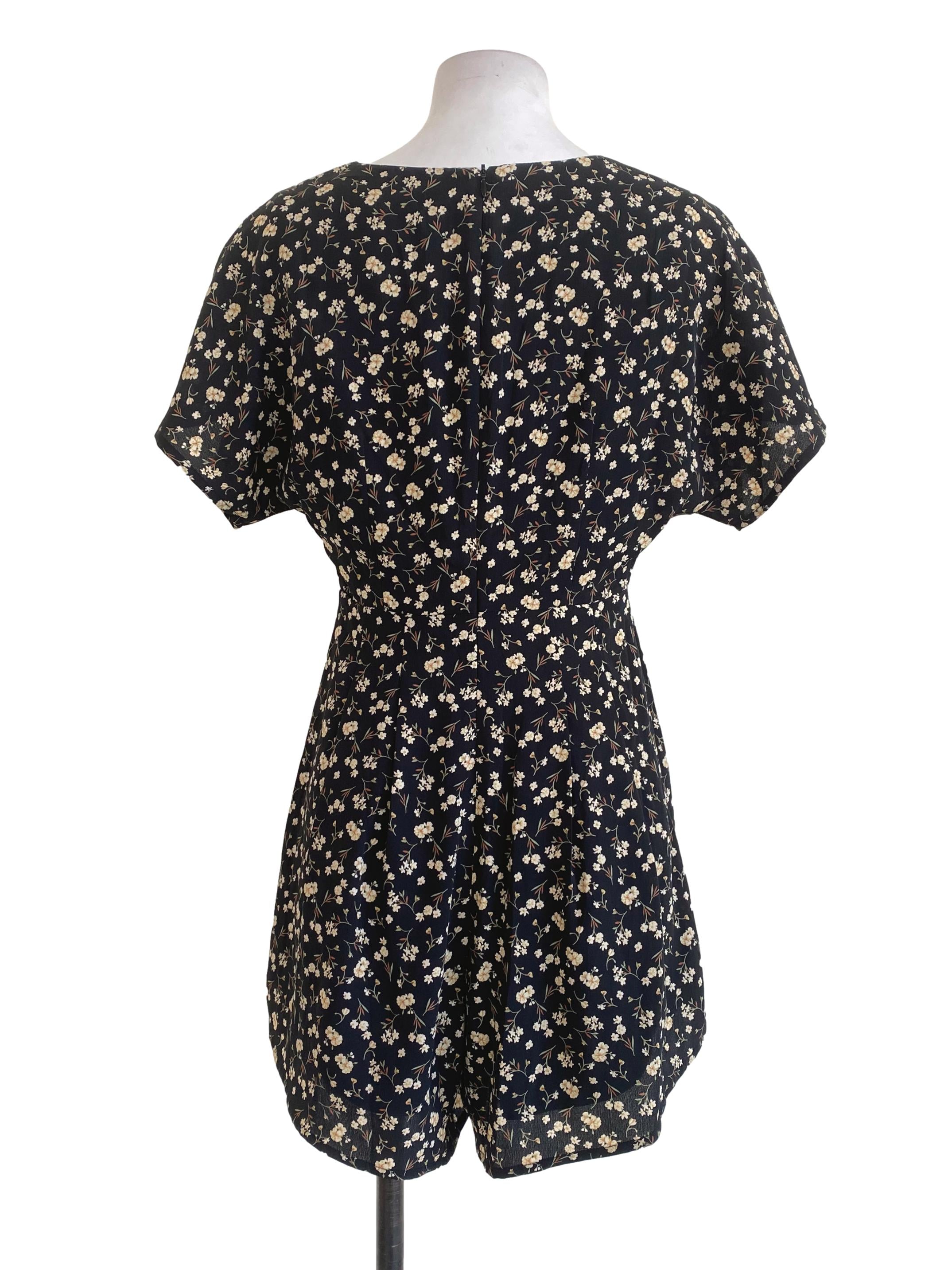 Black Floral Rompers