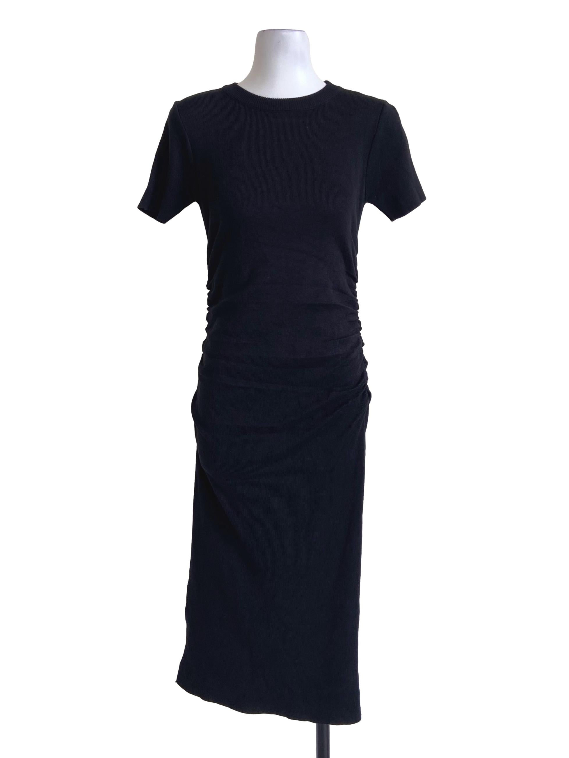 Black Twill Bodycon Dress