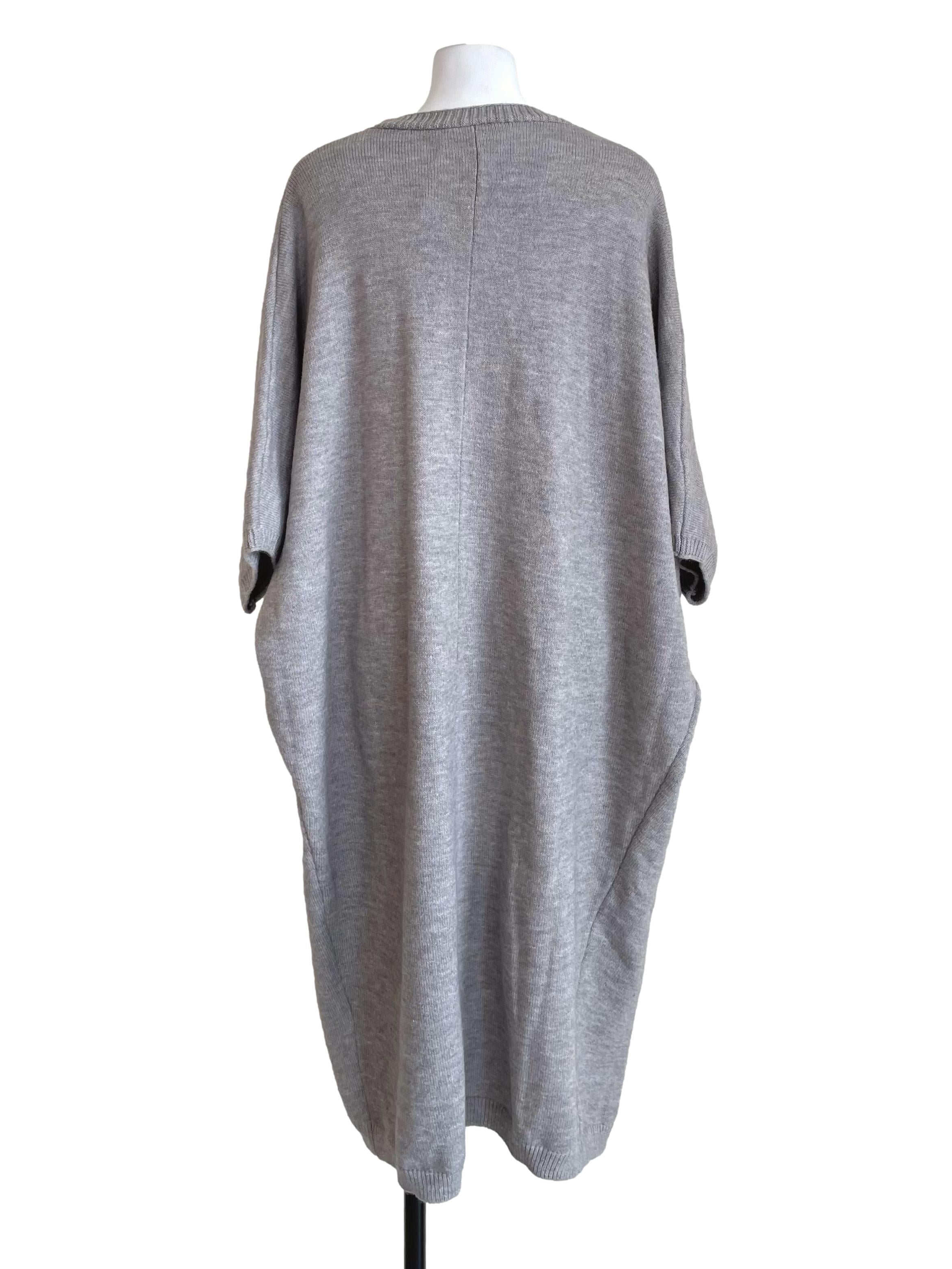 Light Grey Open Front Batwing Cardigan LB