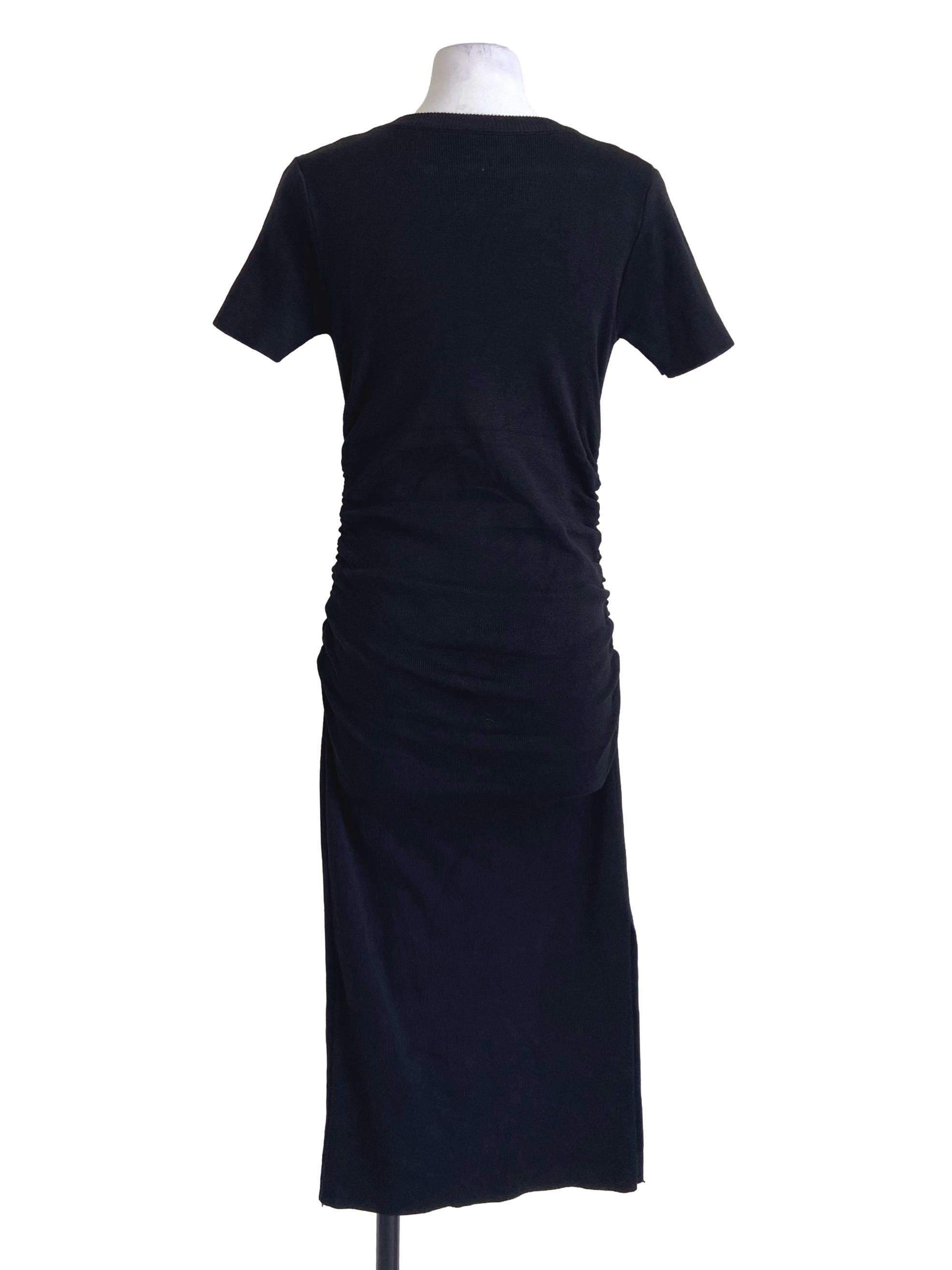 Black Twill Bodycon Dress