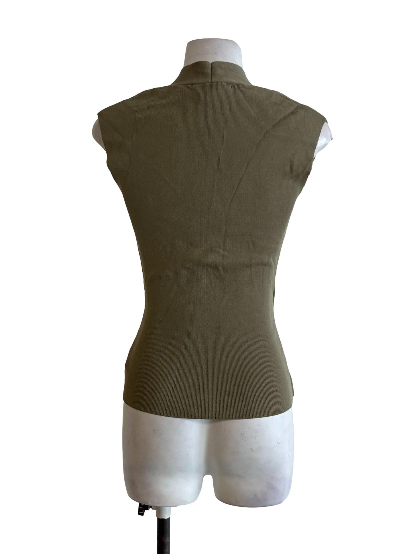 Sage Green Rib Knit Top
