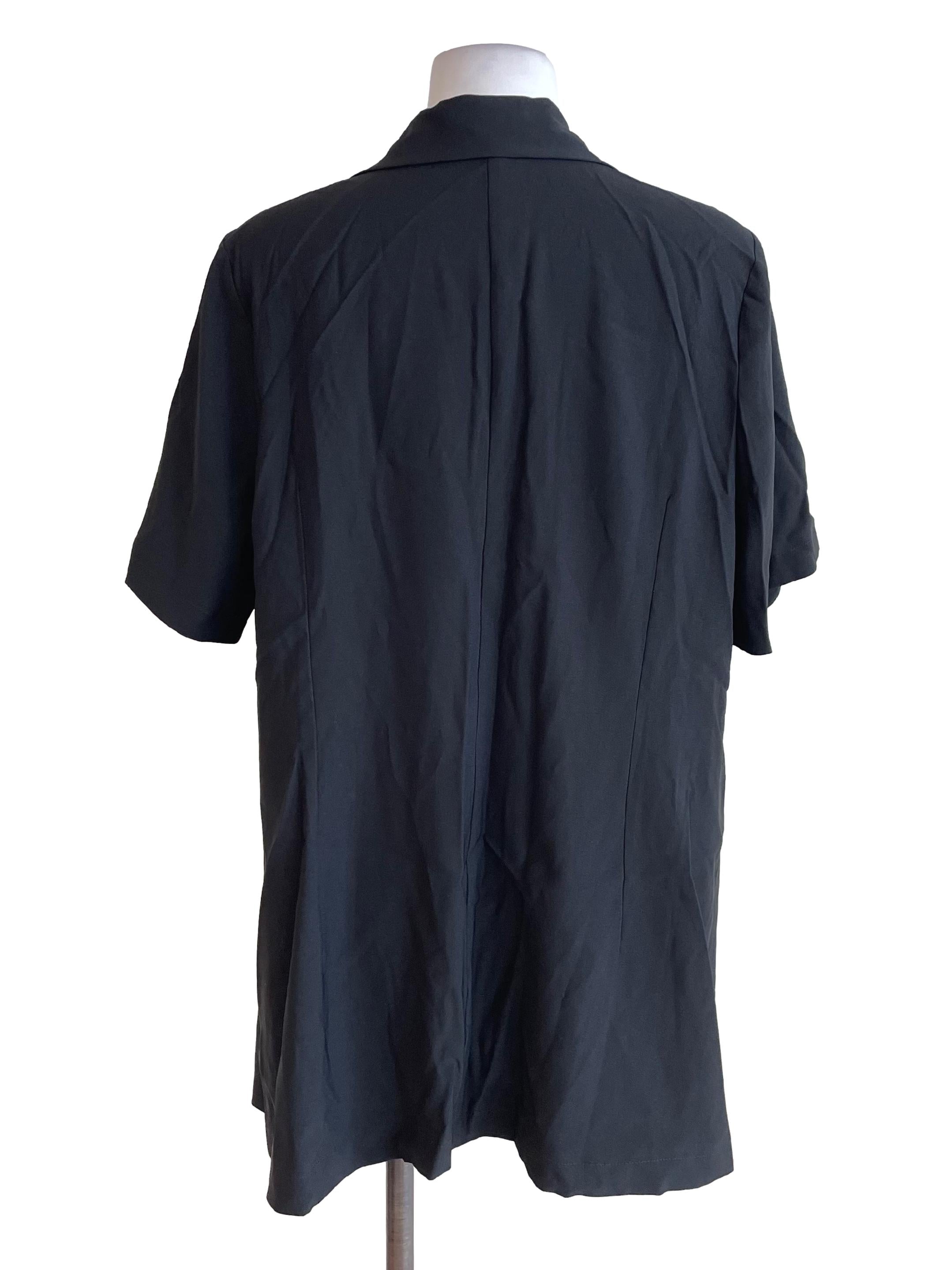 Black Short Sleeves Blouse