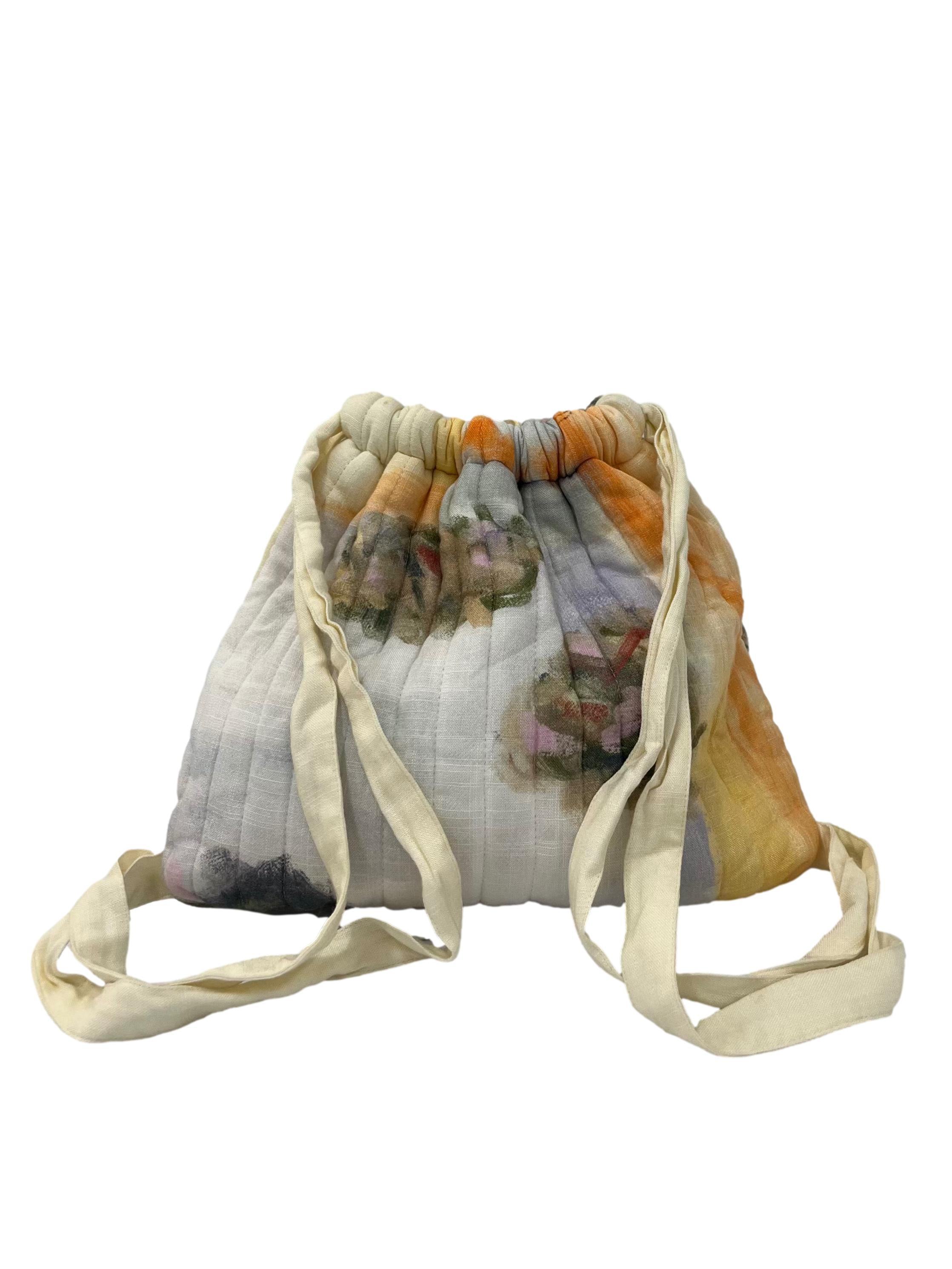 Kids Multicolour Abstract Print Drawstring Bag OSN