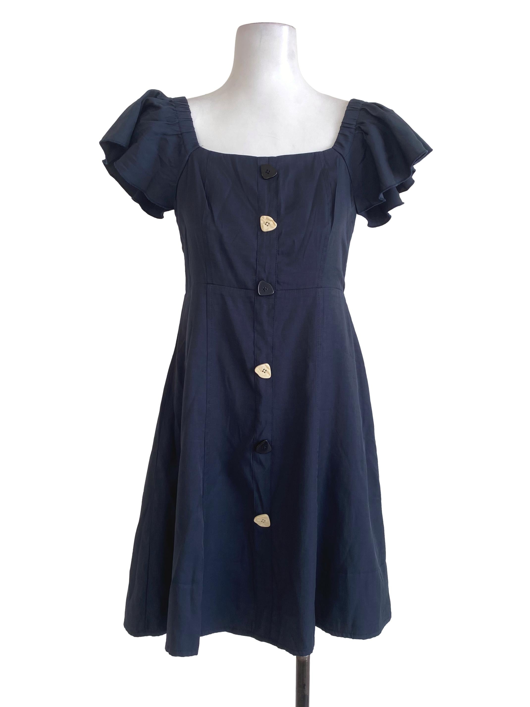 Midnight Blue A Cut Dress