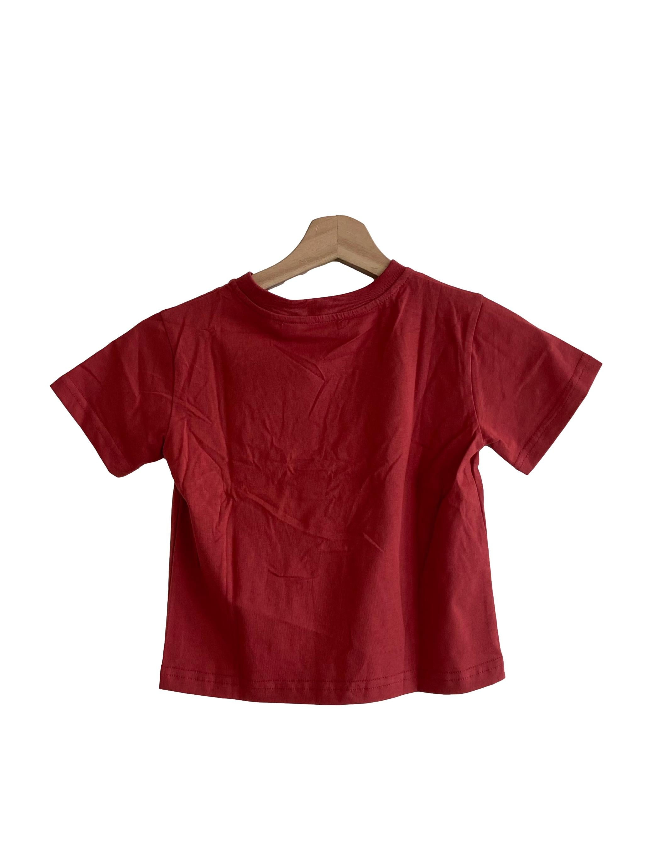 Red Kids Fortune Cat Tee