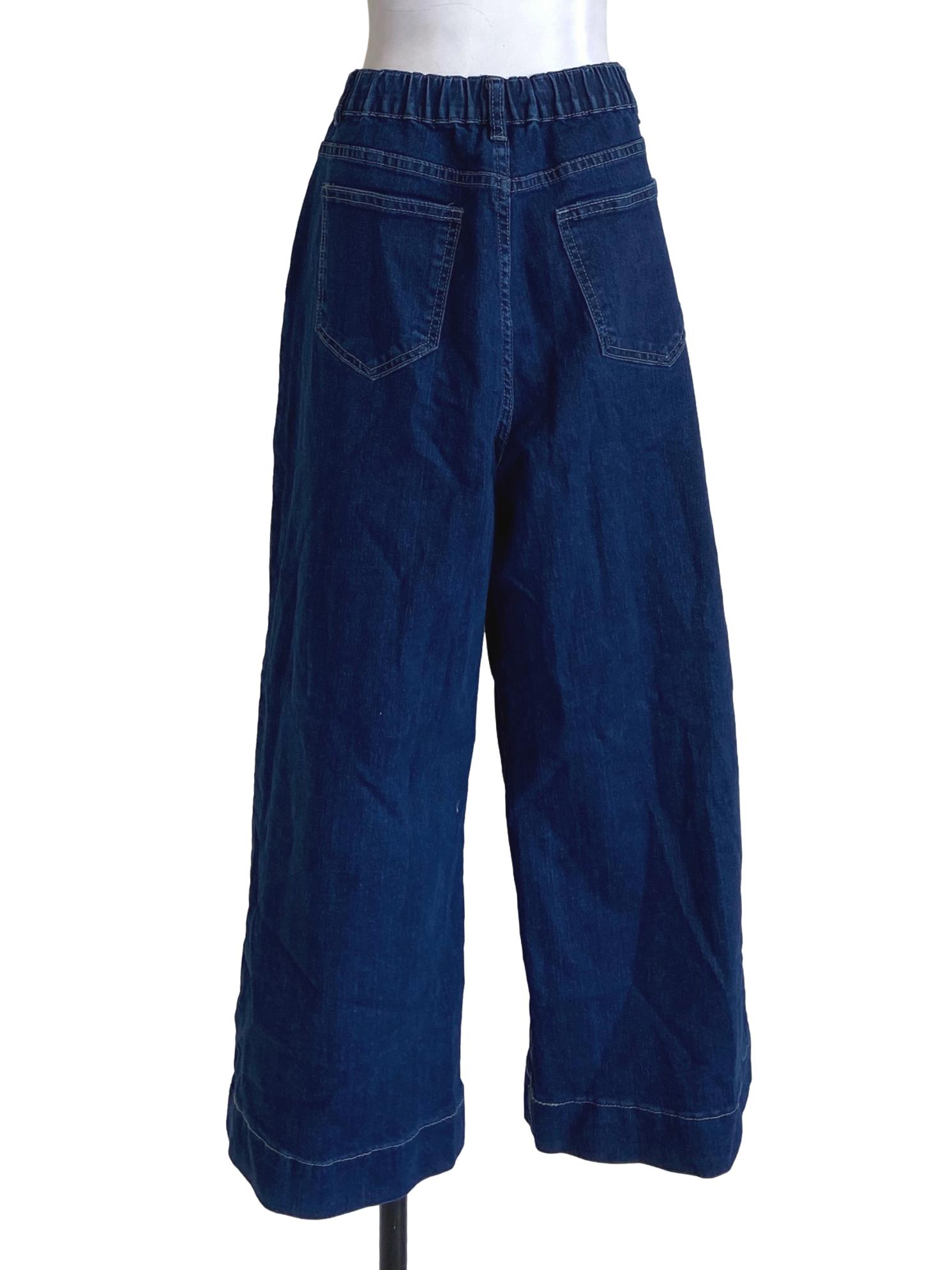 Blue Twill Straight Jeans